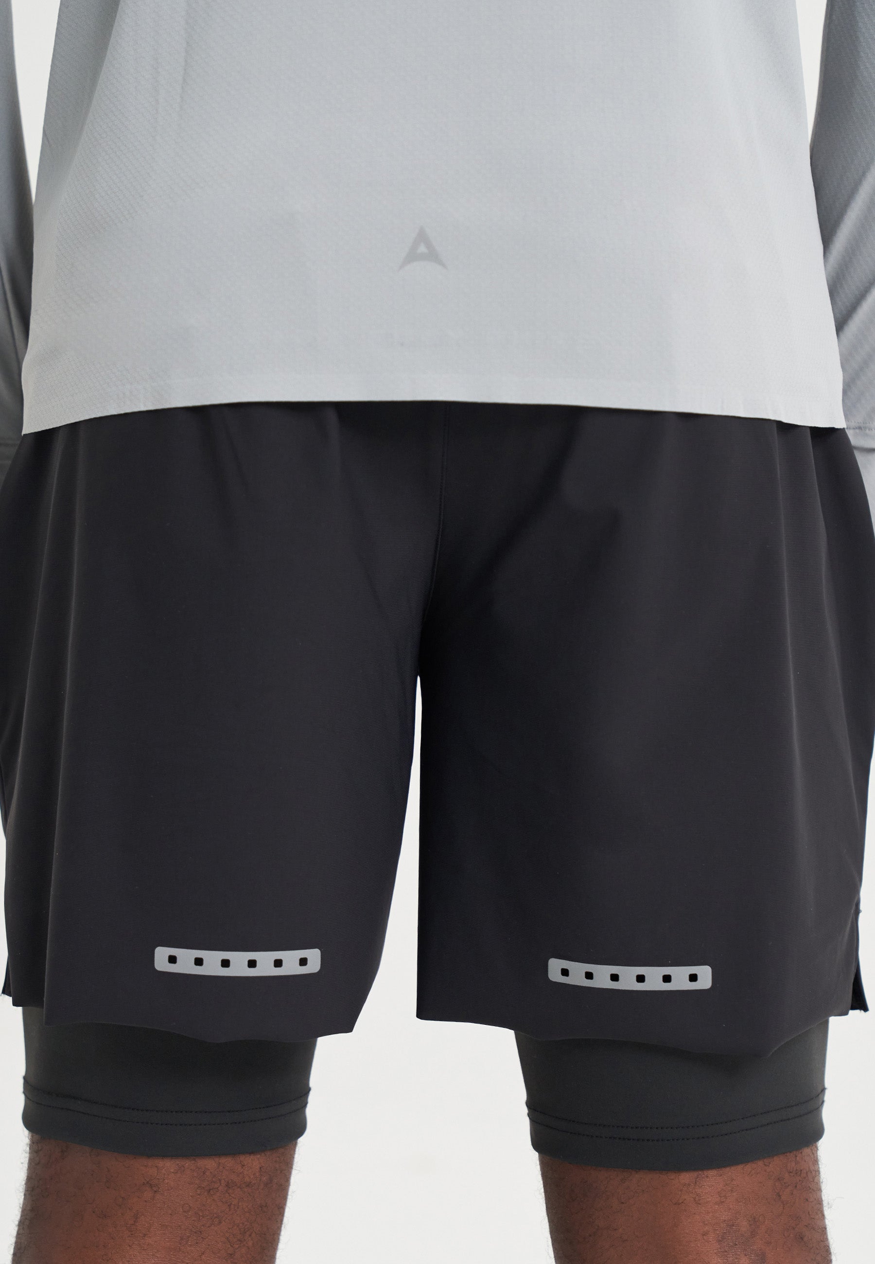 Pantaloncini da allenamento 2 in 1 A-Game da uomo - neri