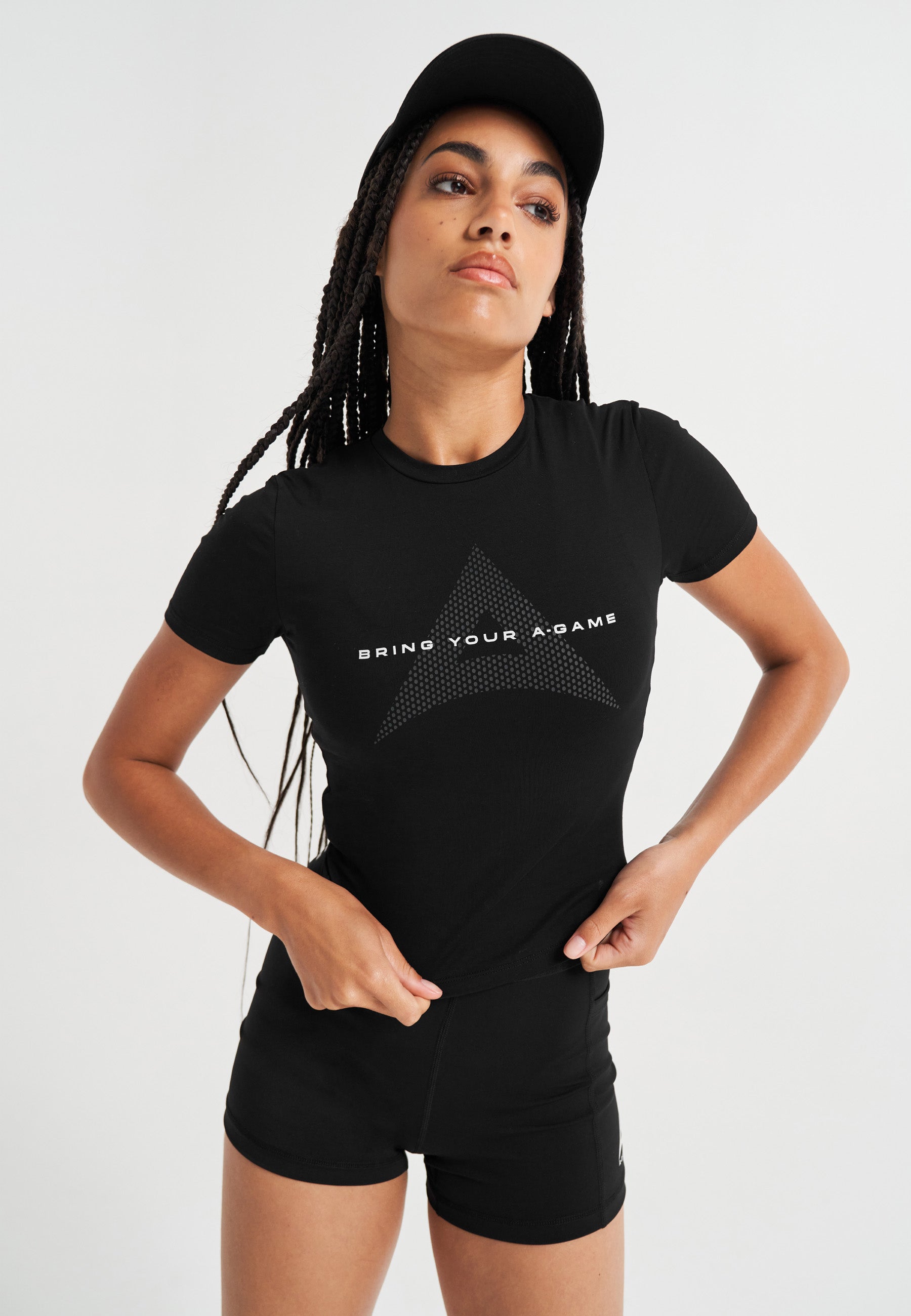Maglia a maniche corte A-Game Bring Your A Game da donna - Nera