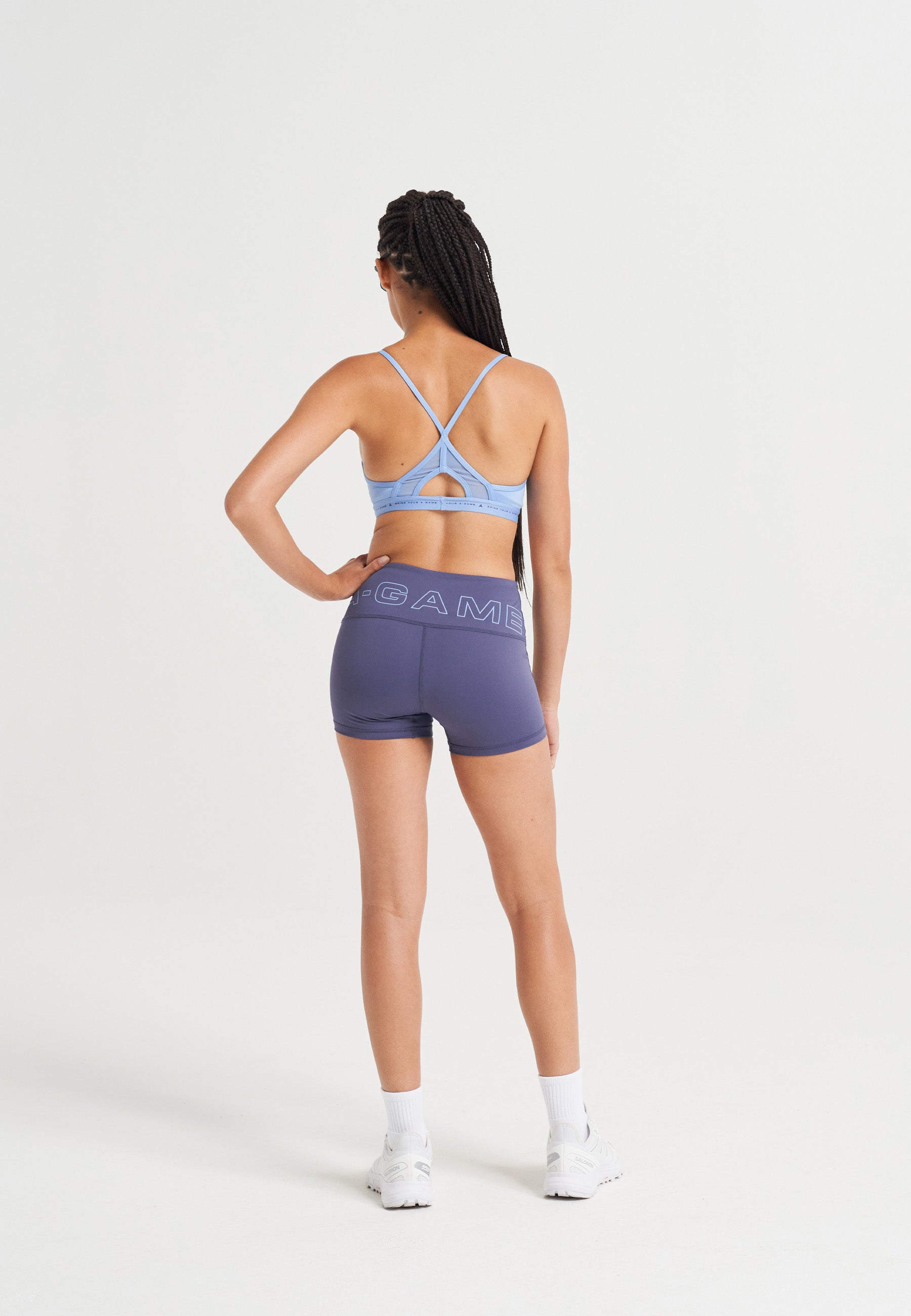 Reggiseno sportivo da yoga regolabile A-Game da donna - blu
