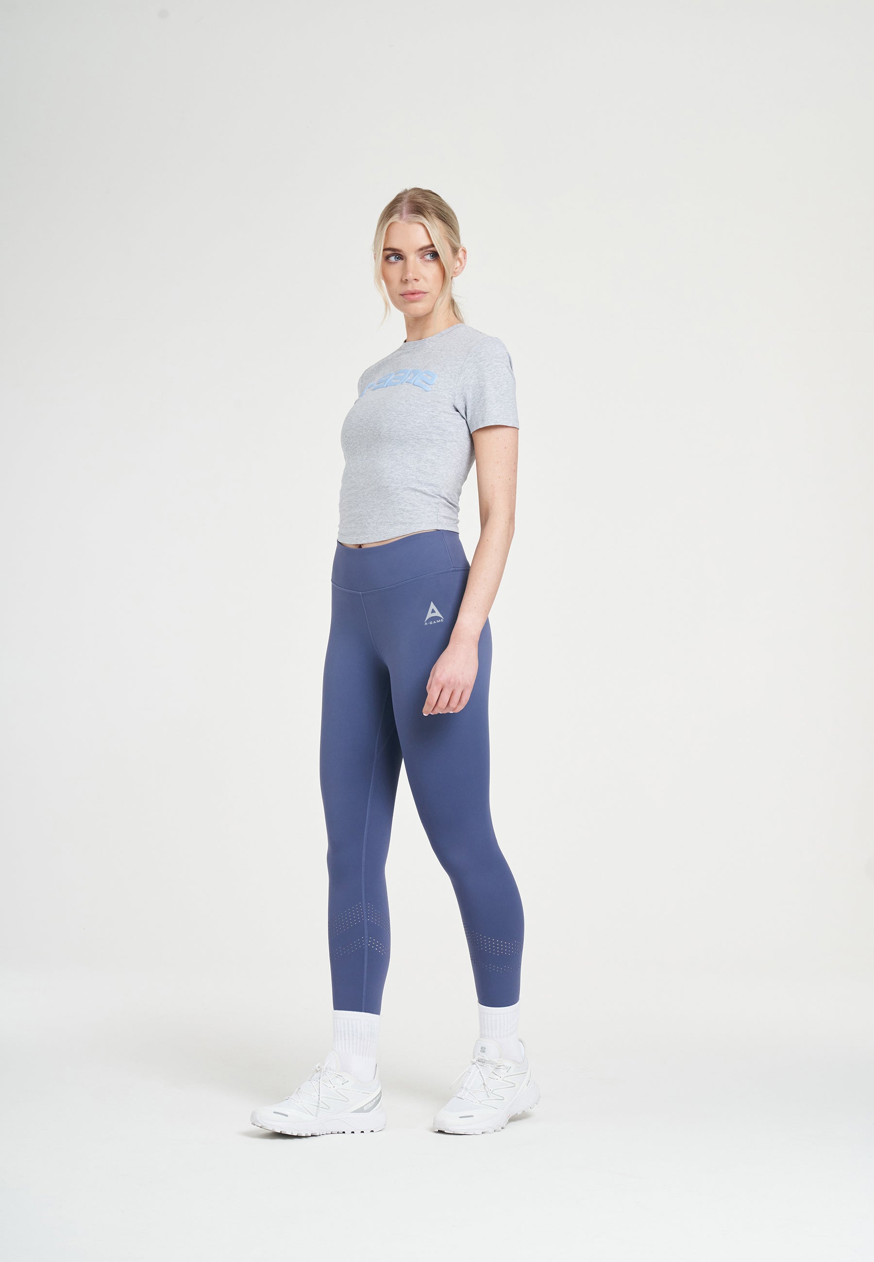 Leggings da allenamento a vita alta A-Game da donna - Blu