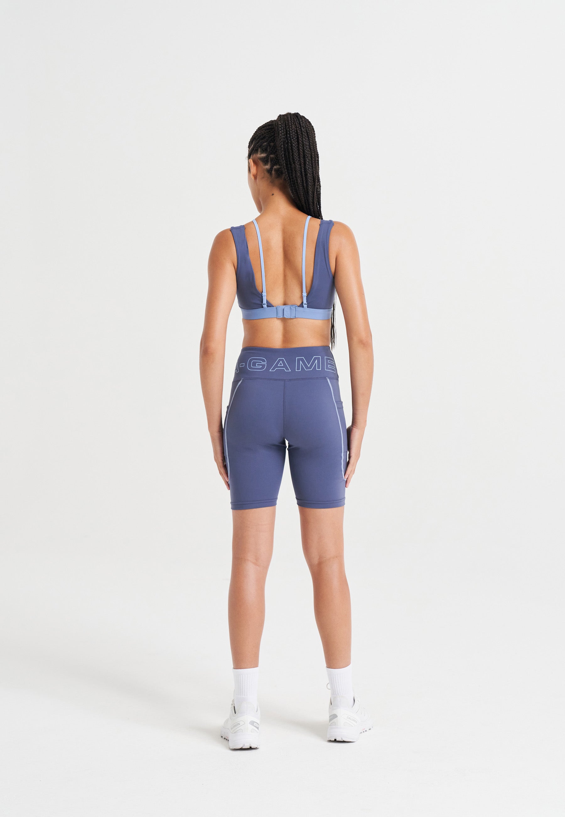 SOUTIEN-GORGE DE SPORT SUPERPOSÉ A-GAME POUR FEMME - BLEU COURONNE/OPEN AIR