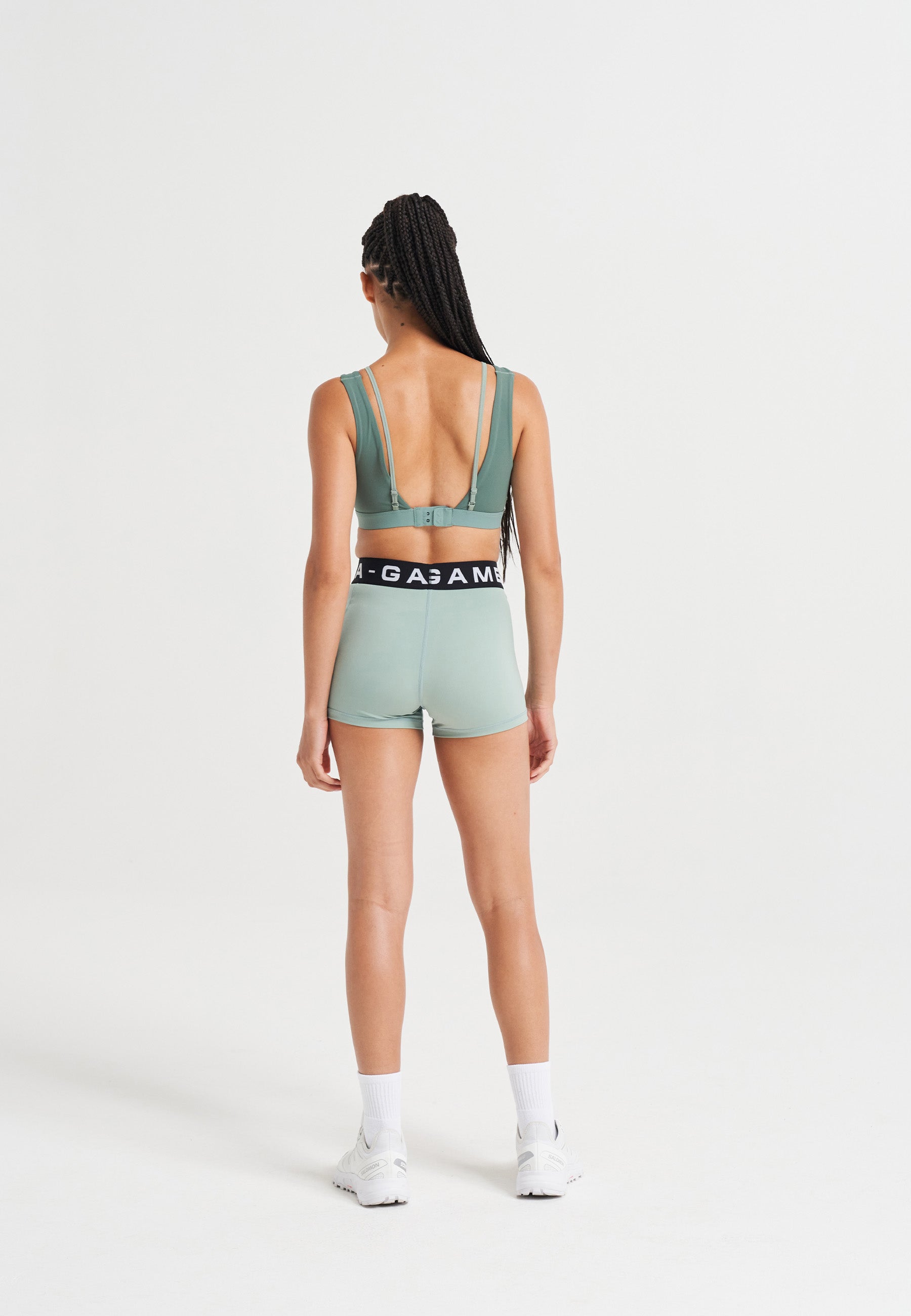 SOUTIEN-GORGE DE SPORT SUPERPOSÉ A-GAME POUR FEMME - VERT MENTHE/VERT FONCÉ