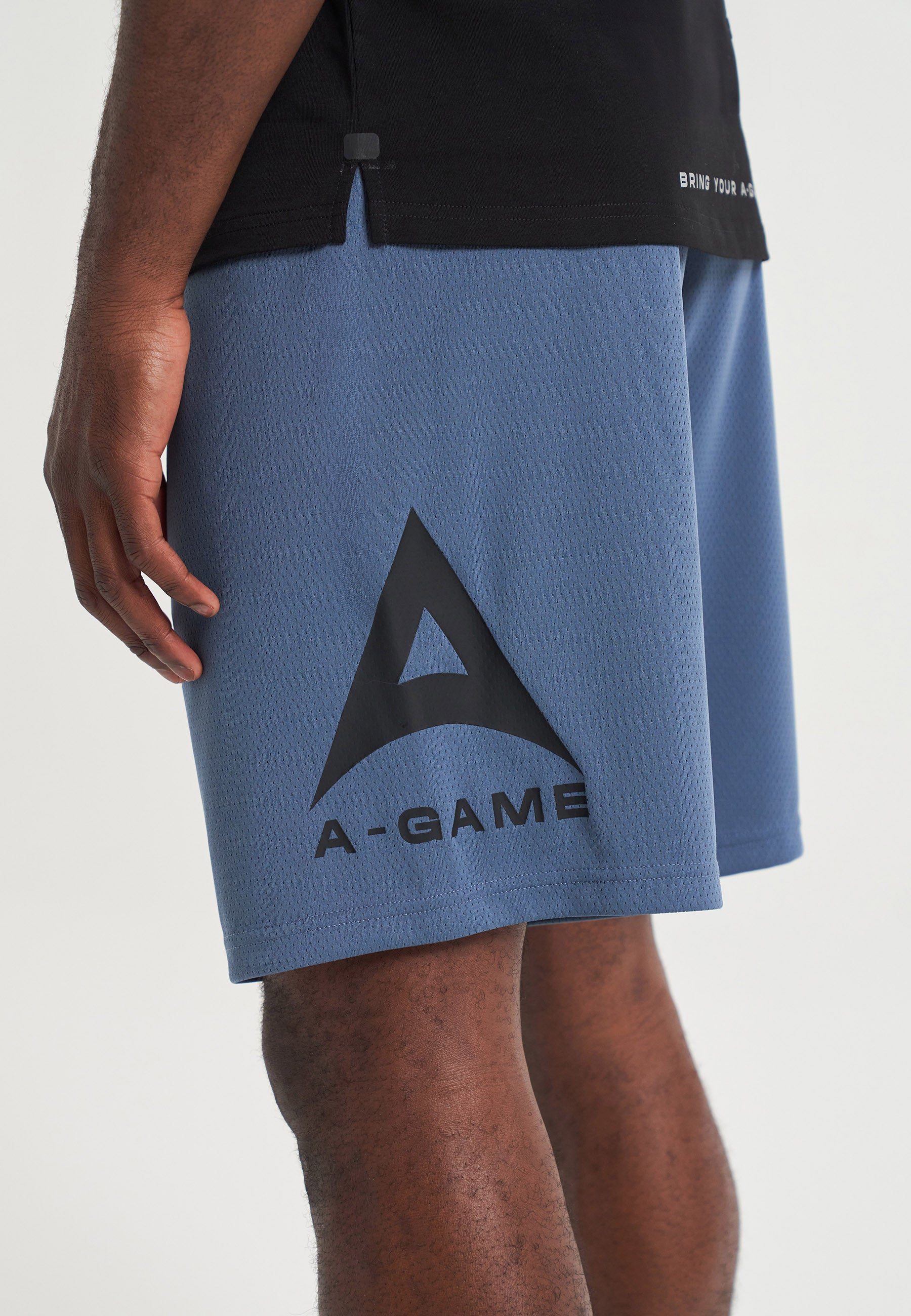 Pantaloncini da basket da uomo con logo A-Game - Blu oceano