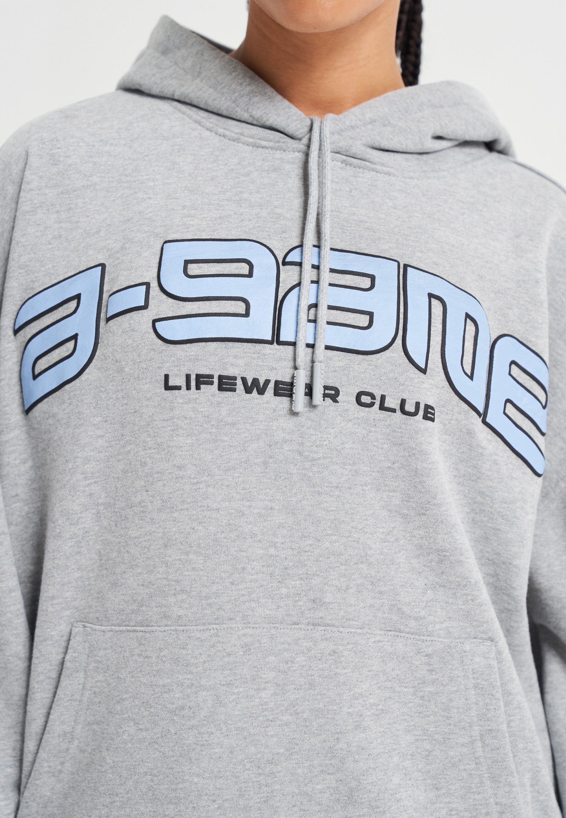 SWEAT À CAPUCHE GRAPHIQUE A-GAME ROTATE LOGO POUR FEMME - GRIS CHINÉ