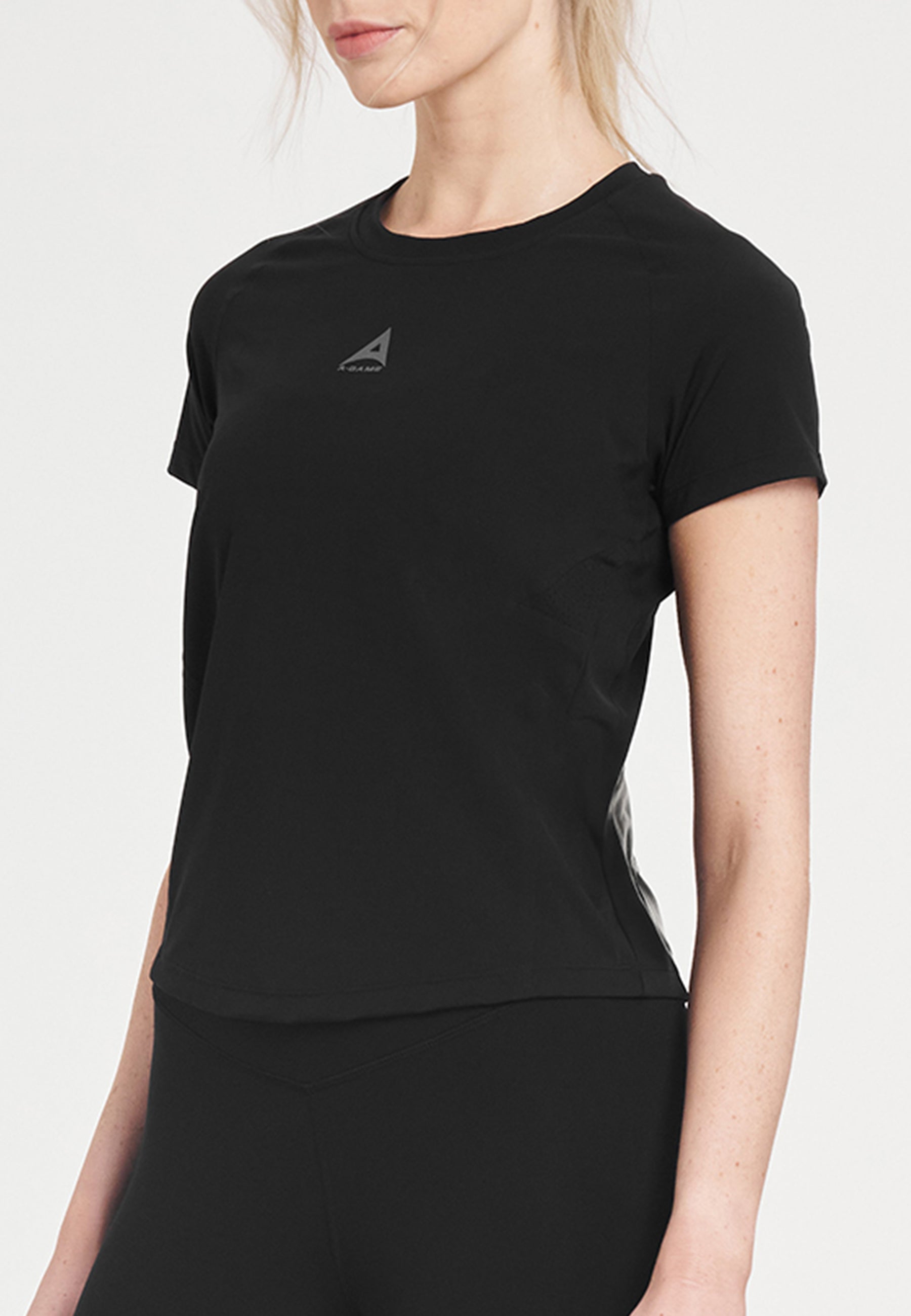 Maglia da allenamento a maniche corte A-Game da donna - Nera