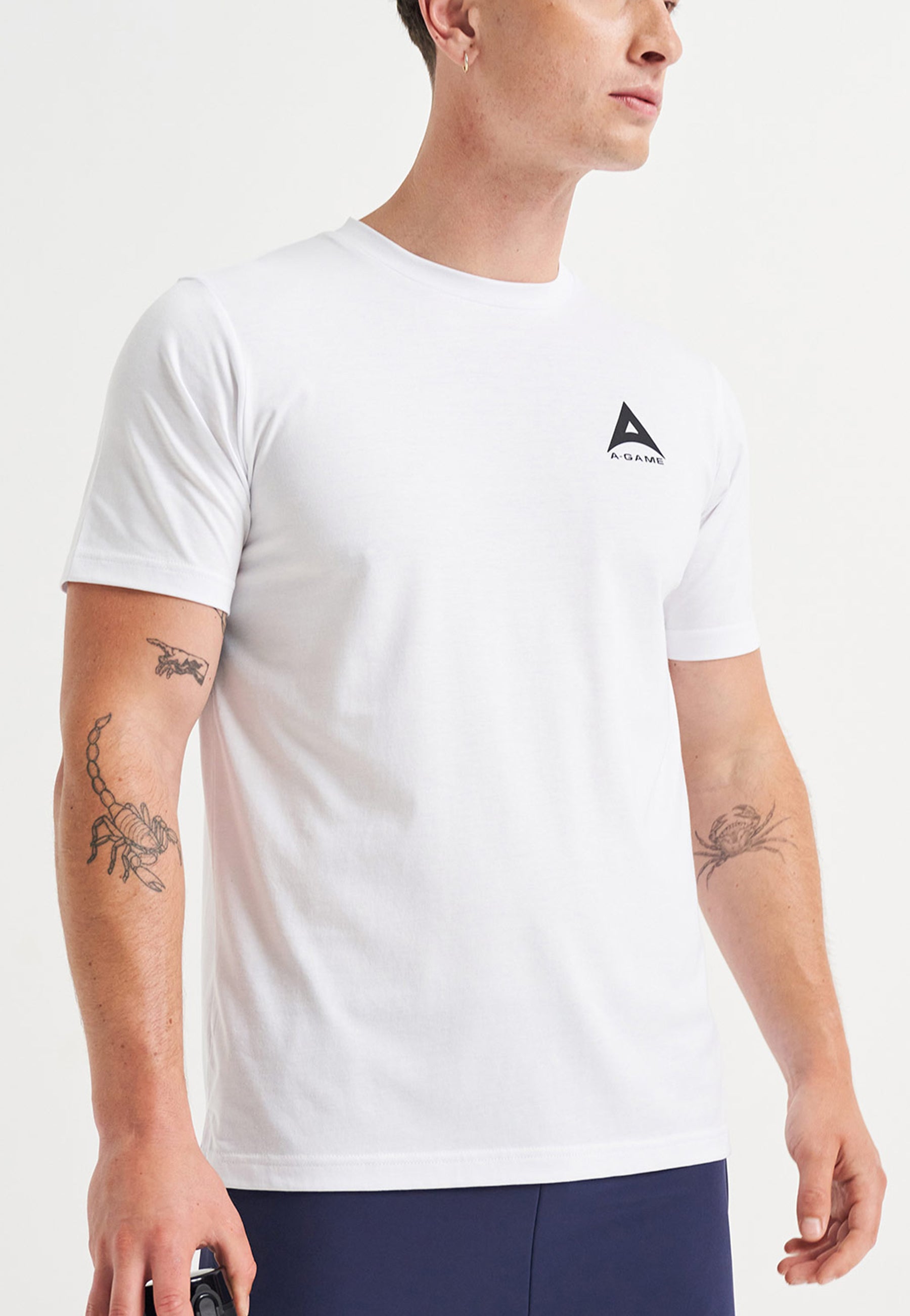 T-SHIRT AVEC LOGO GRAPHIQUE A-GAME STAR POUR HOMMES - BLANC