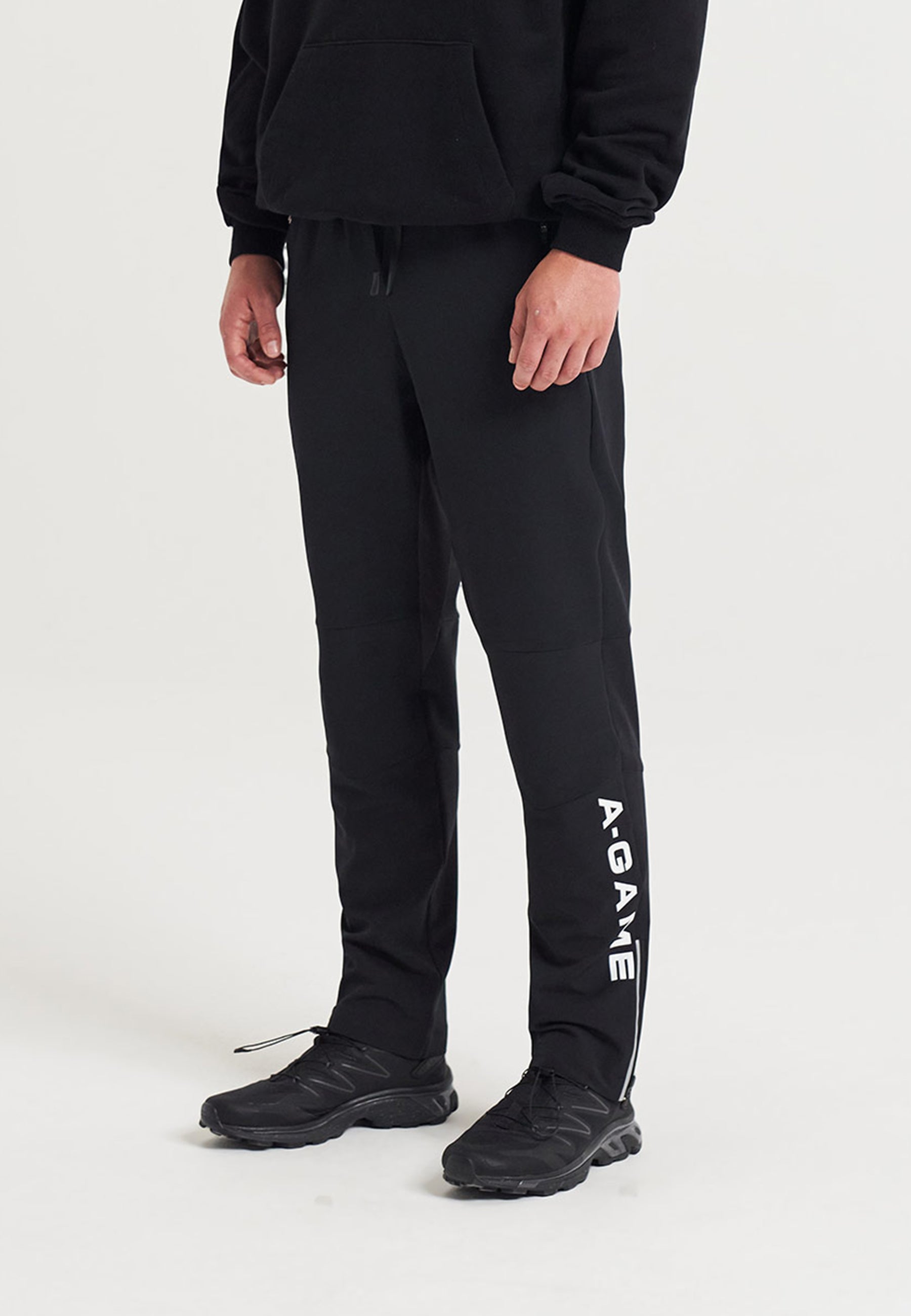 PANTALON ZIPPÉ D'ENTRAÎNEMENT A-GAME POUR HOMMES - NOIR