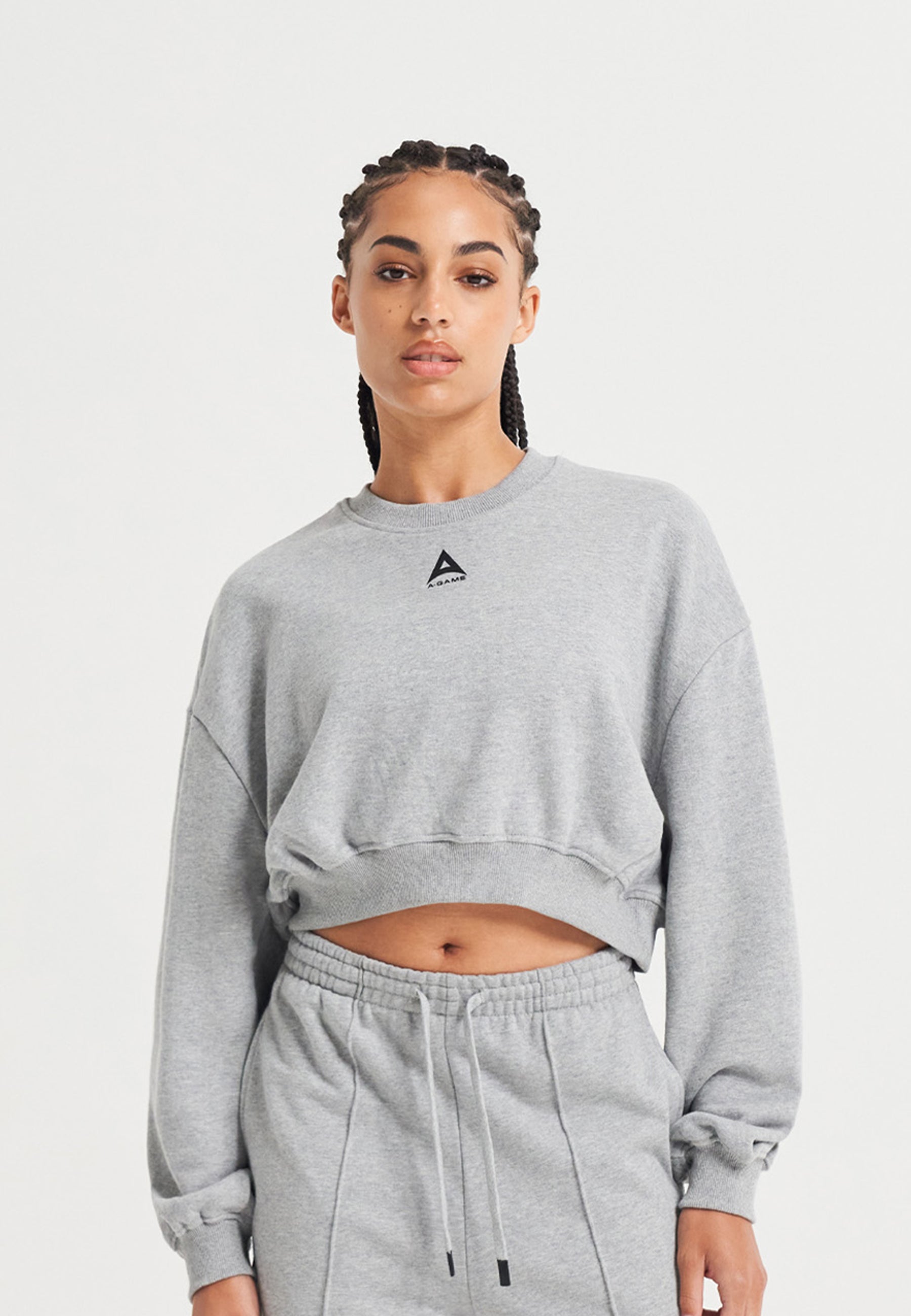 Felpa corta Bring Your A-Game da donna - Grigio Marl