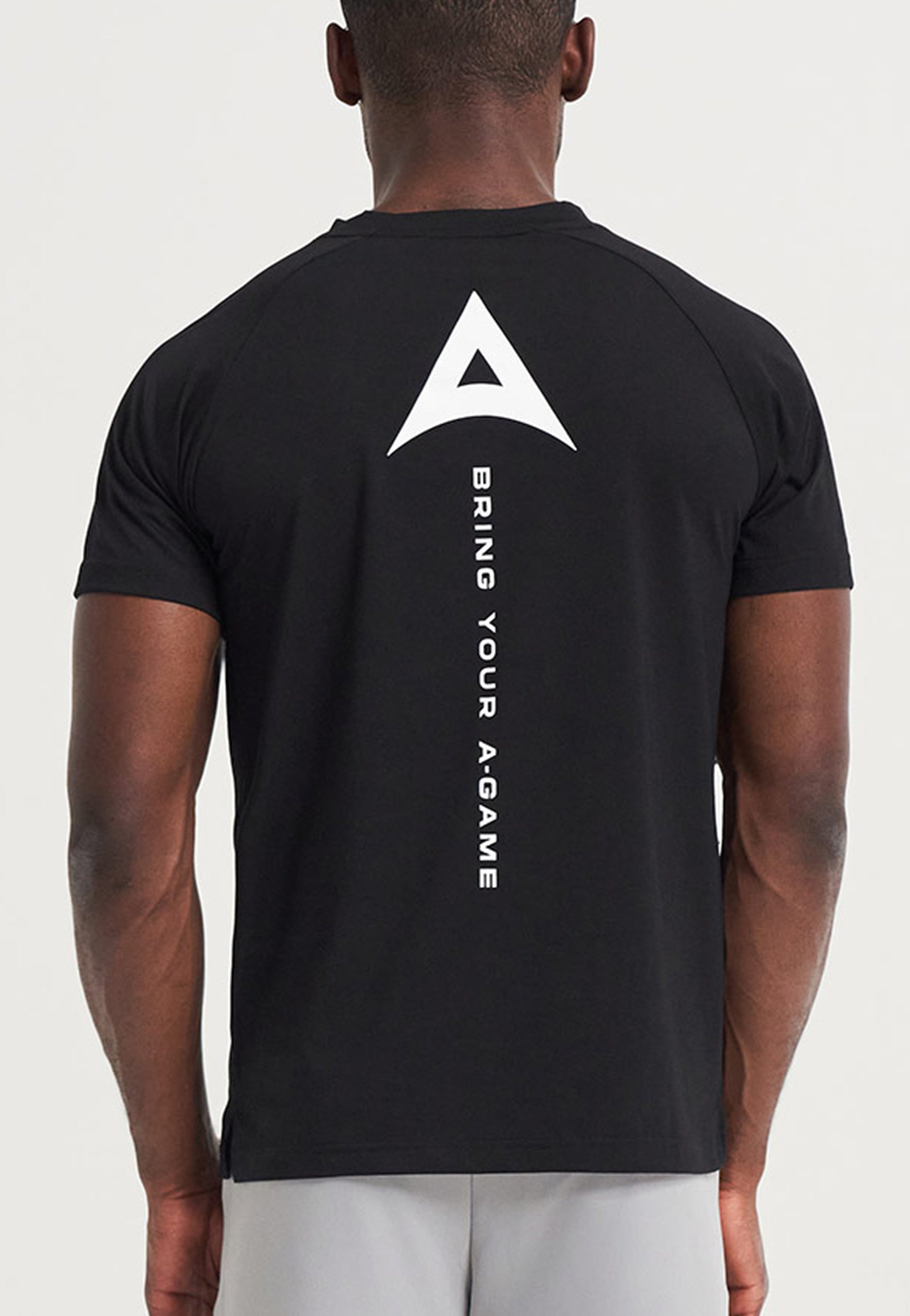 T-SHIRT AVEC LOGO GRAPHIQUE POUR HOMMES APPORTEZ VOTRE A-GAME - NOIR