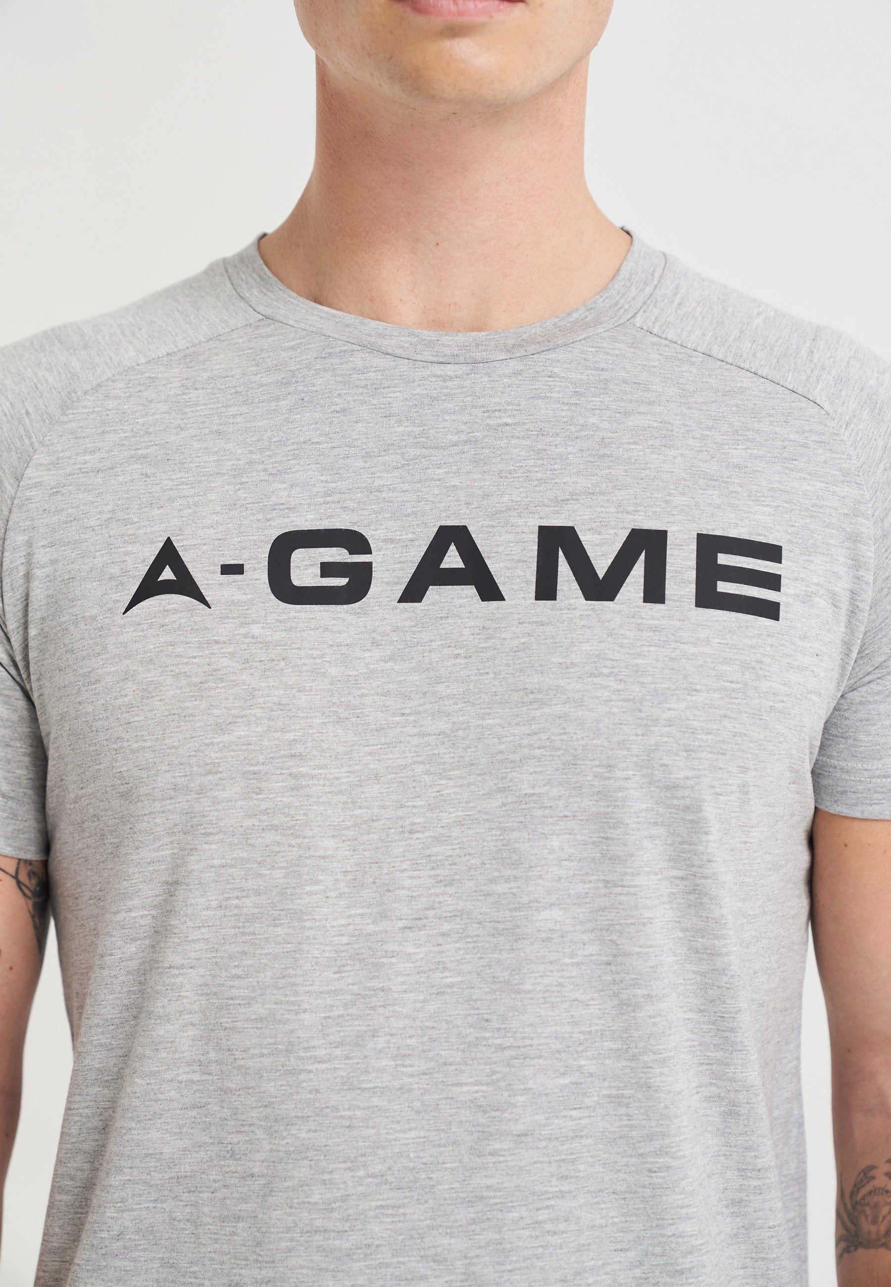T-shirt da uomo con logo grafico Bring Your A-Game - grigio mélange