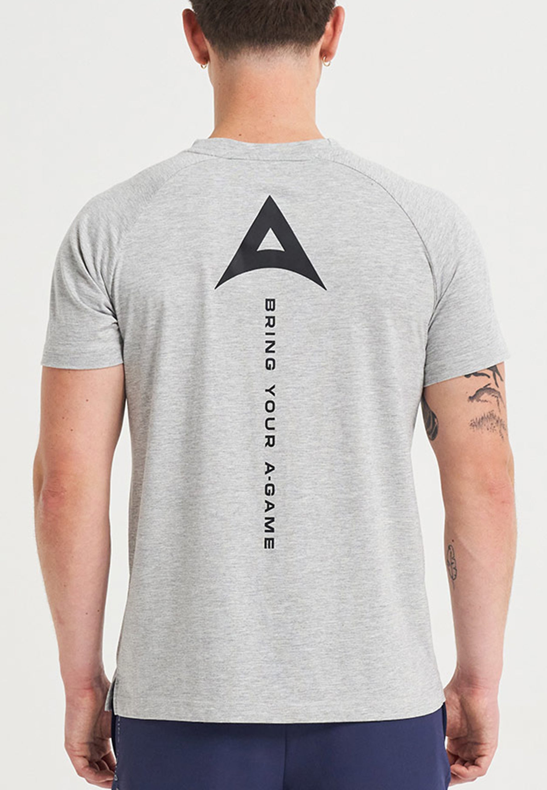 T-shirt da uomo con logo grafico Bring Your A-Game - grigio mélange