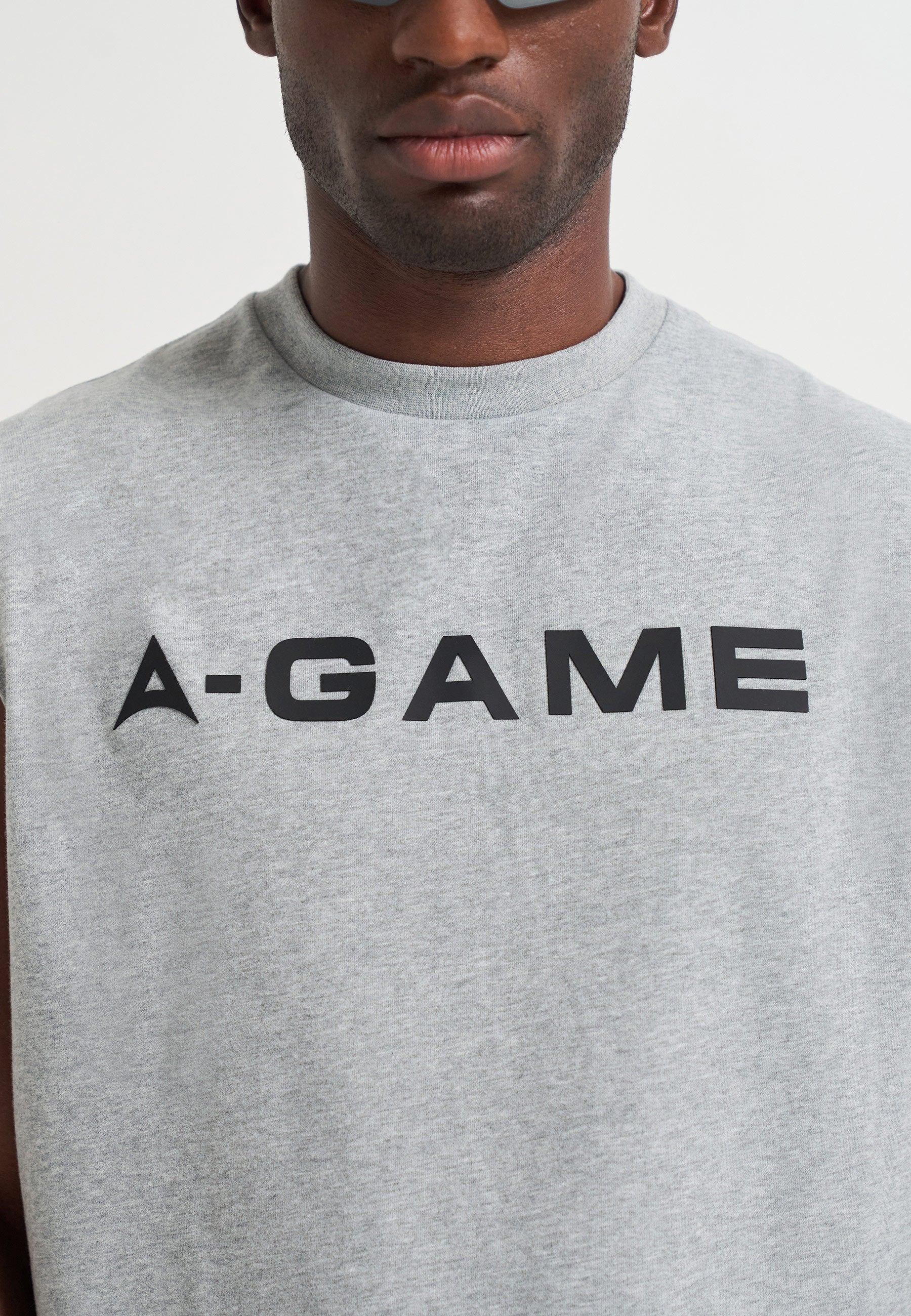 Maglietta senza maniche grafica Bring Your A-Game da uomo - Grigio Marl