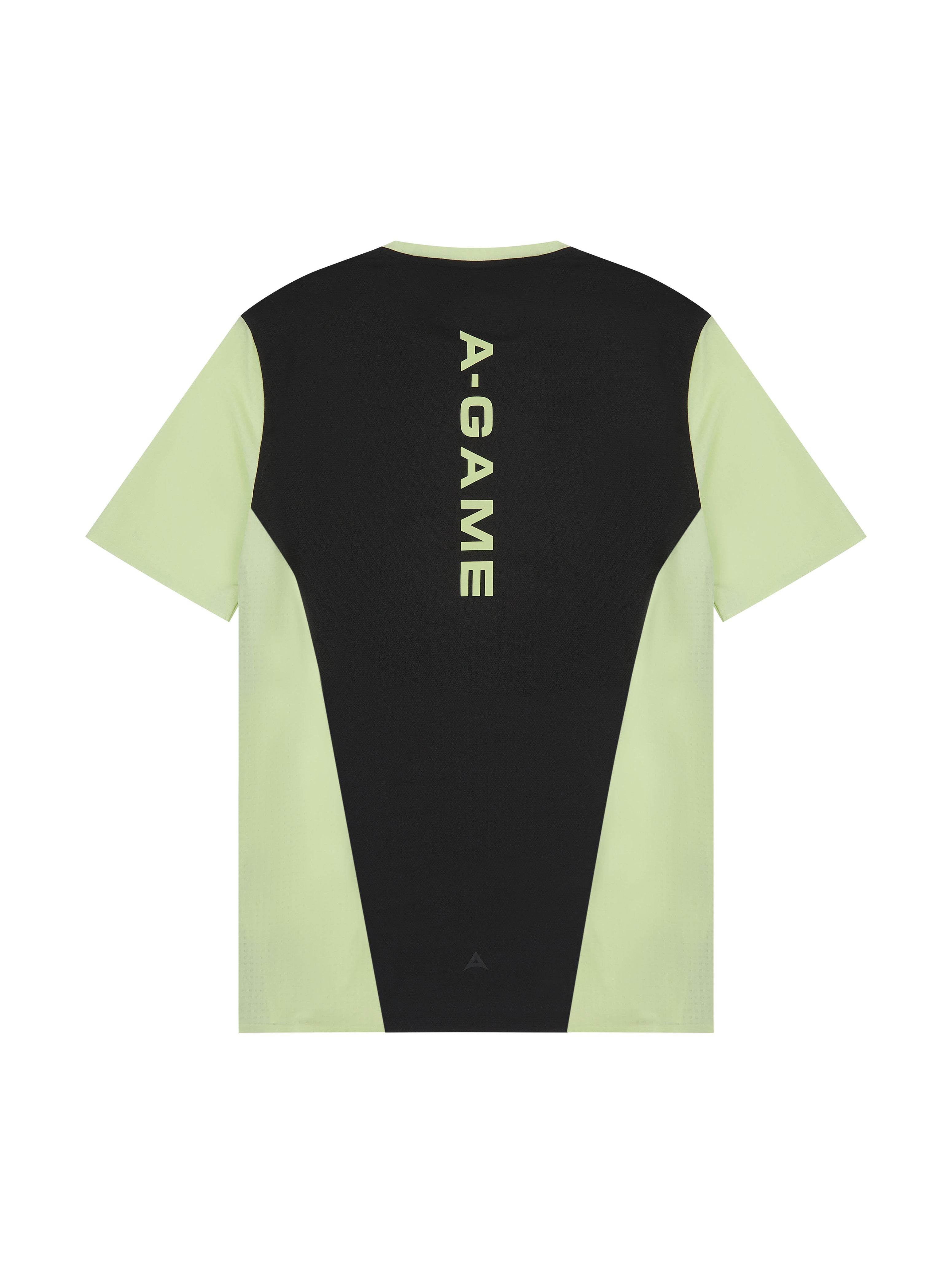 T-shirt d'entraînement à empiècements A-Game pour hommes - Citron vert/Noir