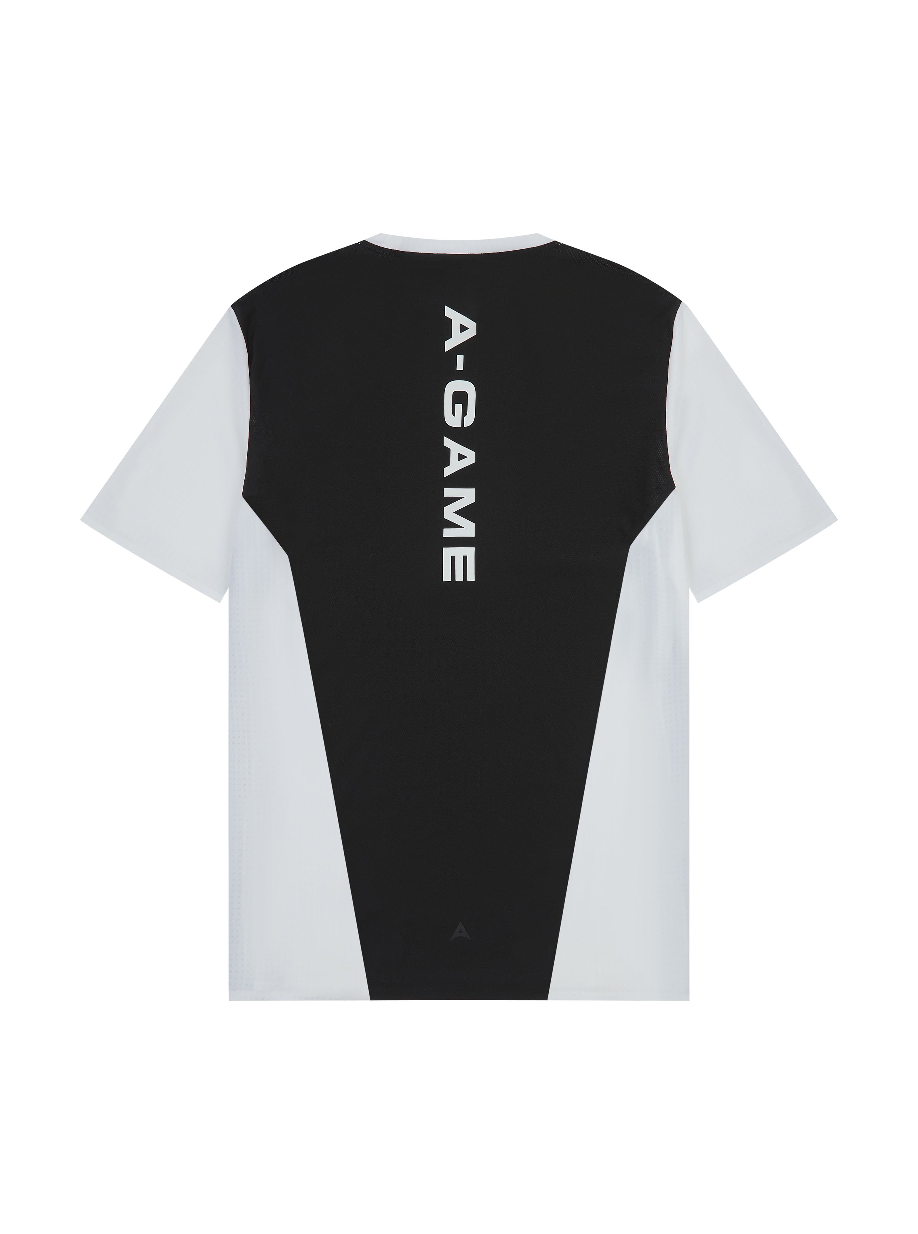 T-shirt d'entraînement à empiècements A-Game pour hommes - Blanc/Noir