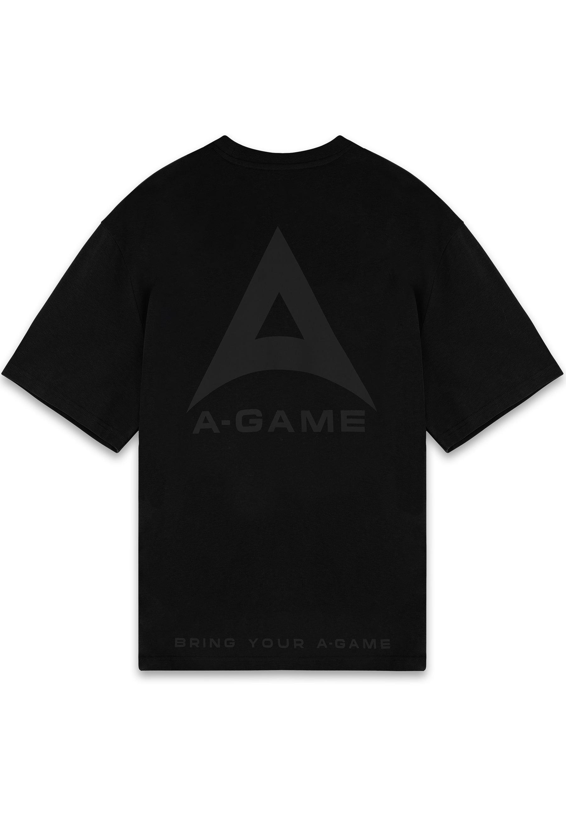 T-shirt comoda con grafica e logo A-Game da uomo - Nera