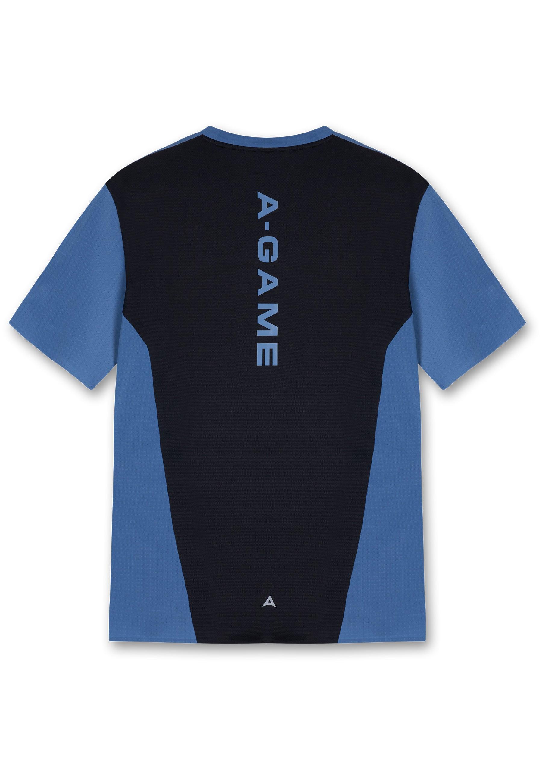 Maglietta da allenamento con pannelli A-Game da uomo - Blu oceano/Nero