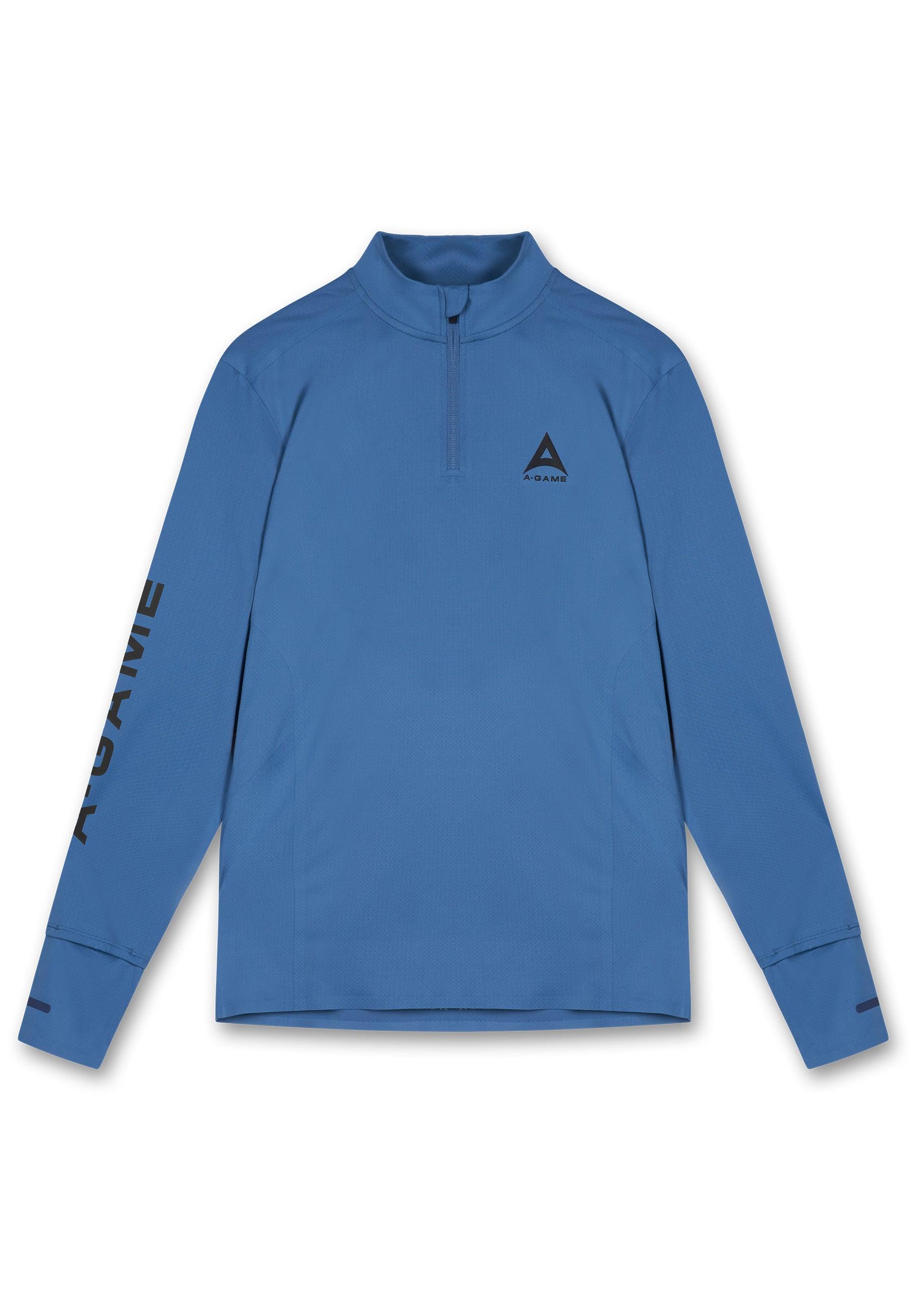 Maglia da allenamento a maniche lunghe A-Game Performance da uomo - Blu oceano