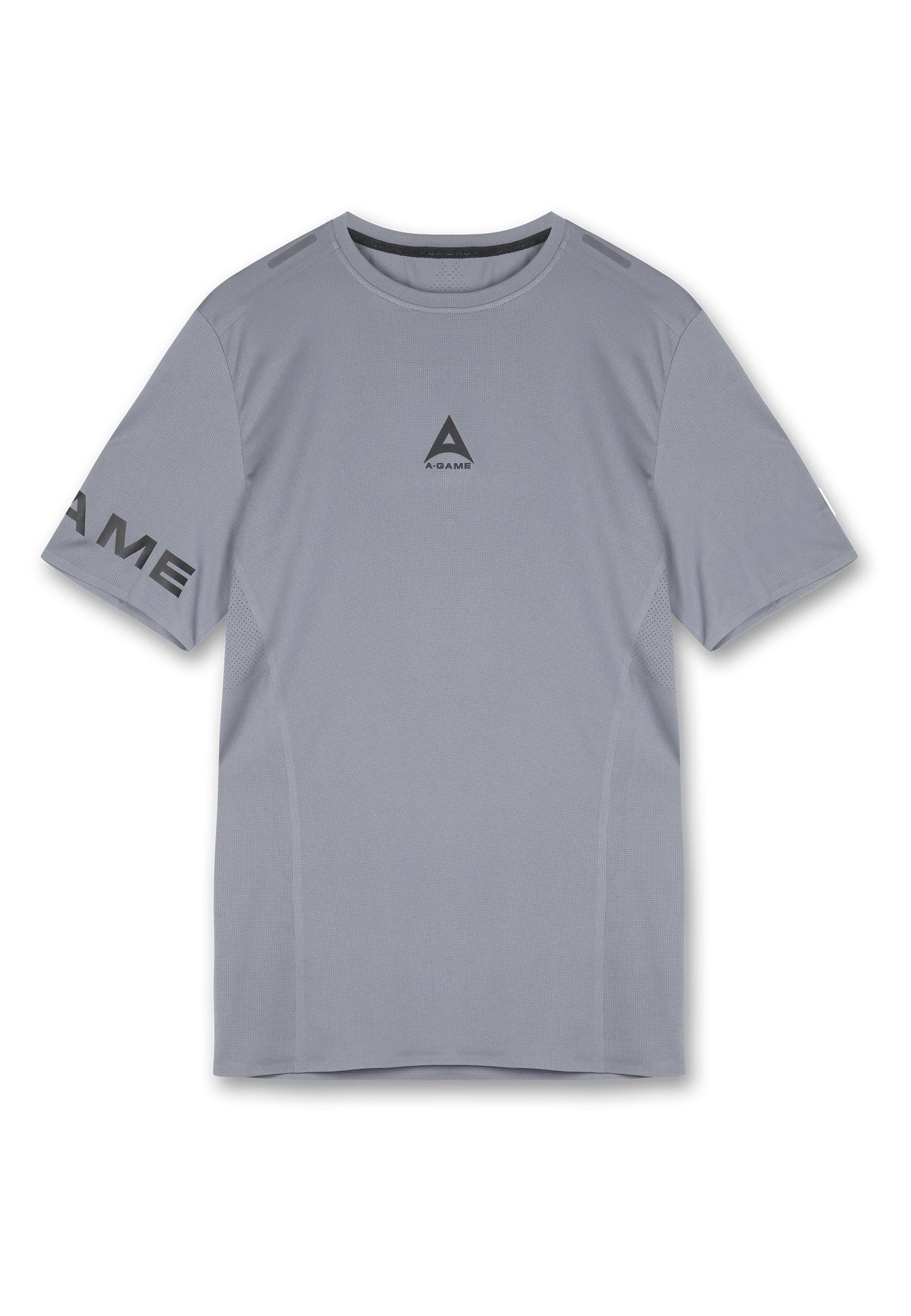 T-SHIRT D'ENTRAÎNEMENT A-GAME PERFORMANCE POUR HOMMES - GRIS ACIER
