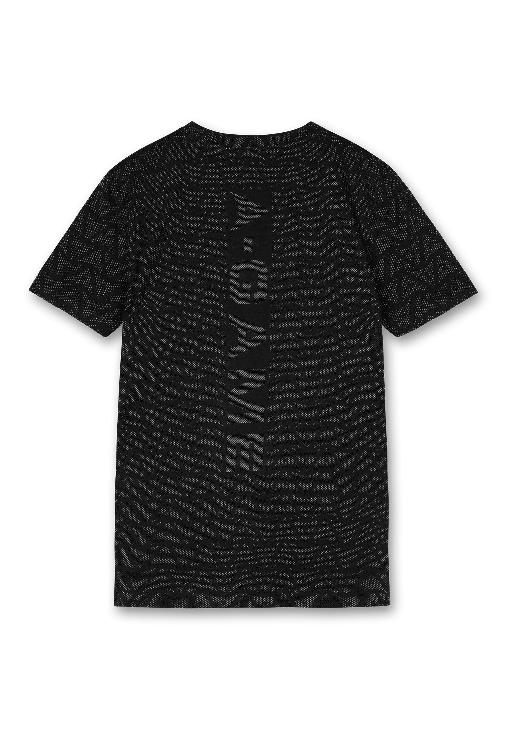 T-SHIRT AVEC LOGO D'ENTRAÎNEMENT SANS COUTURE A-GAME POUR HOMMES - NOIR