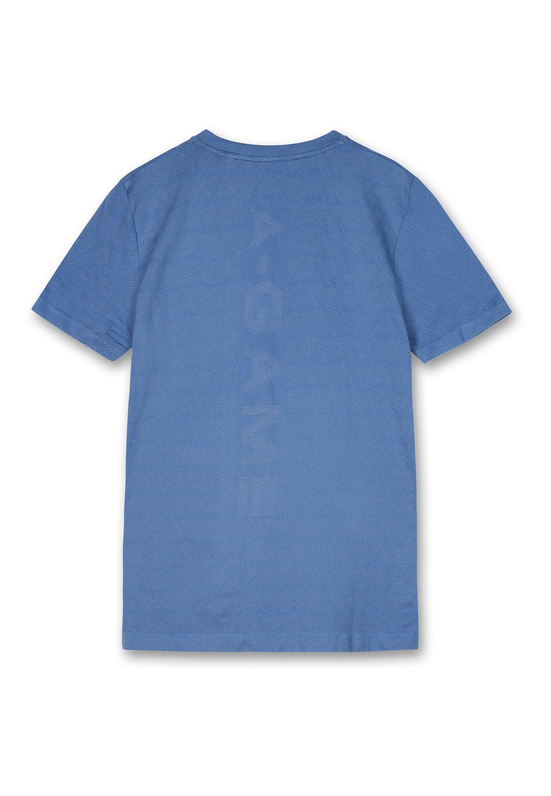 T-SHIRT AVEC LOGO D'ENTRAÎNEMENT SANS COUTURE A-GAME POUR HOMMES - BLEU OCÉAN