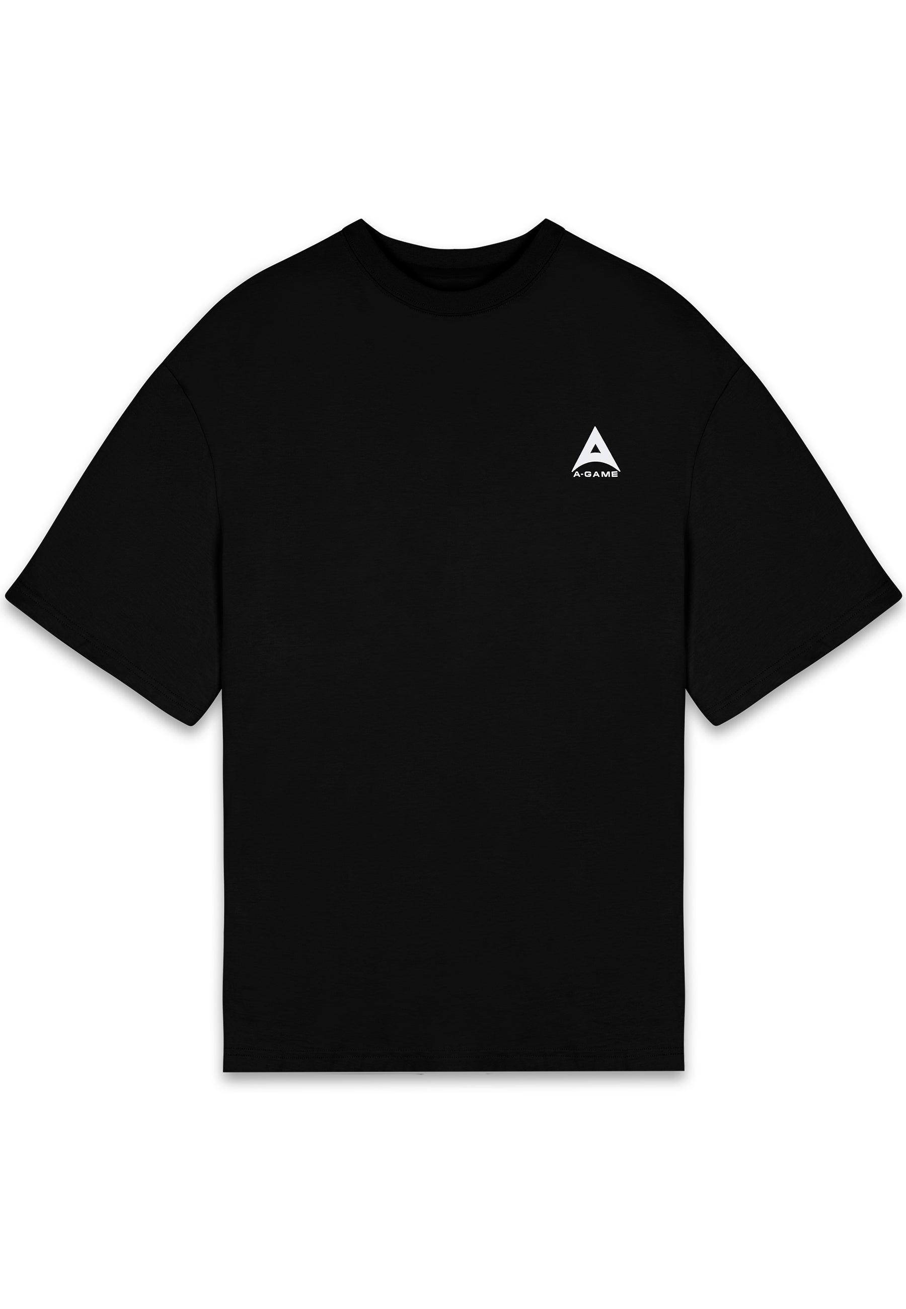 T-shirt da uomo con logo grafico A-Game Star - Nera