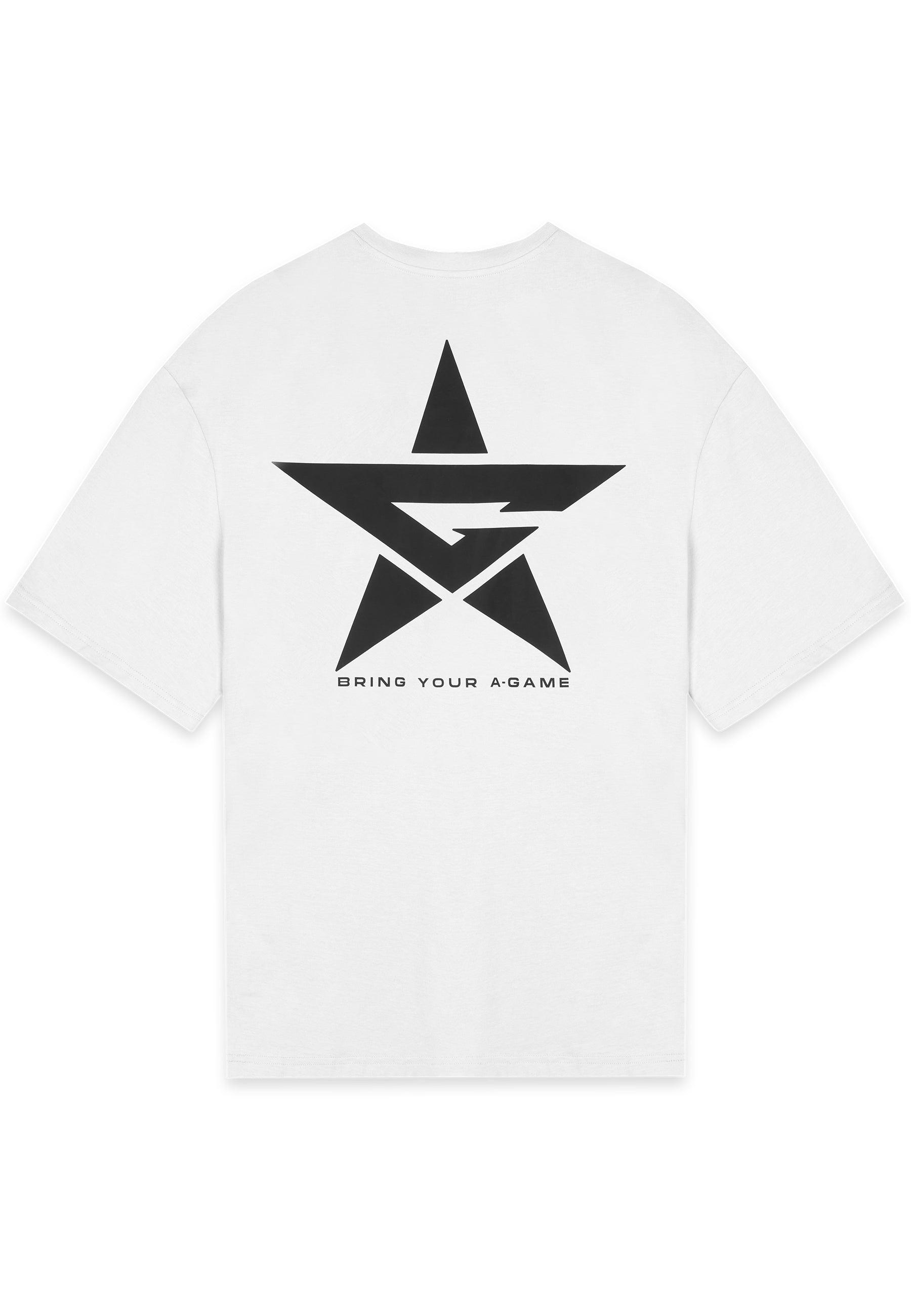 T-SHIRT AVEC LOGO GRAPHIQUE A-GAME STAR POUR HOMMES - BLANC
