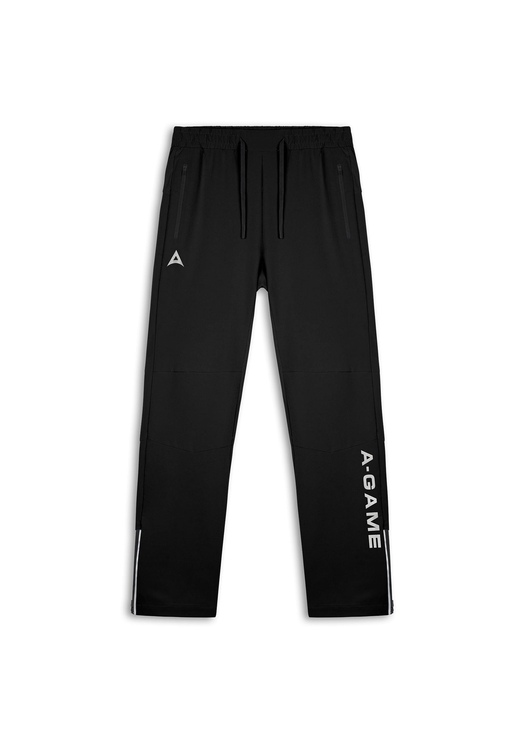 PANTALON ZIPPÉ D'ENTRAÎNEMENT A-GAME POUR HOMMES - NOIR