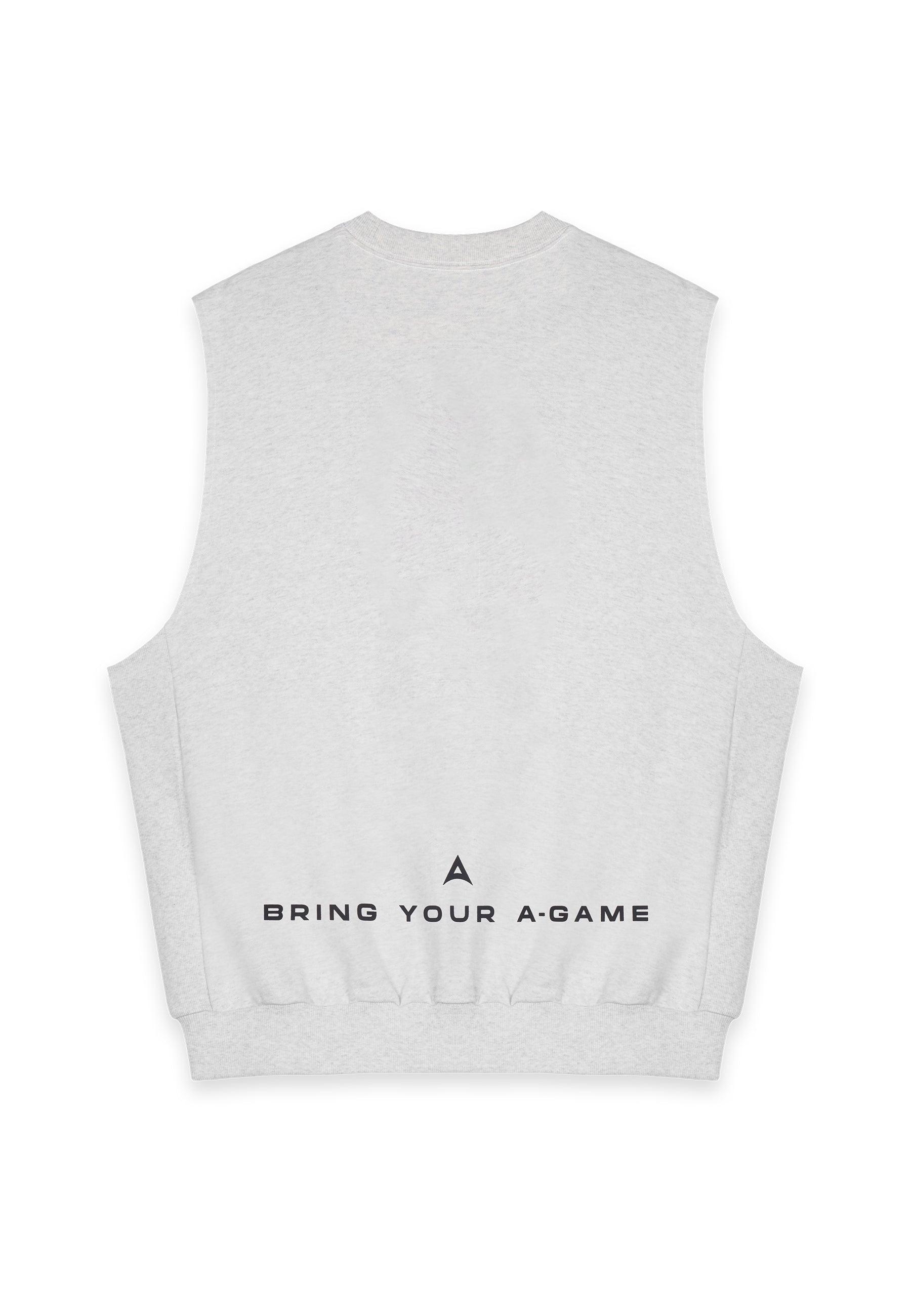 Felpa senza maniche con grafica Bring Your A-Game da uomo - Snow Marl