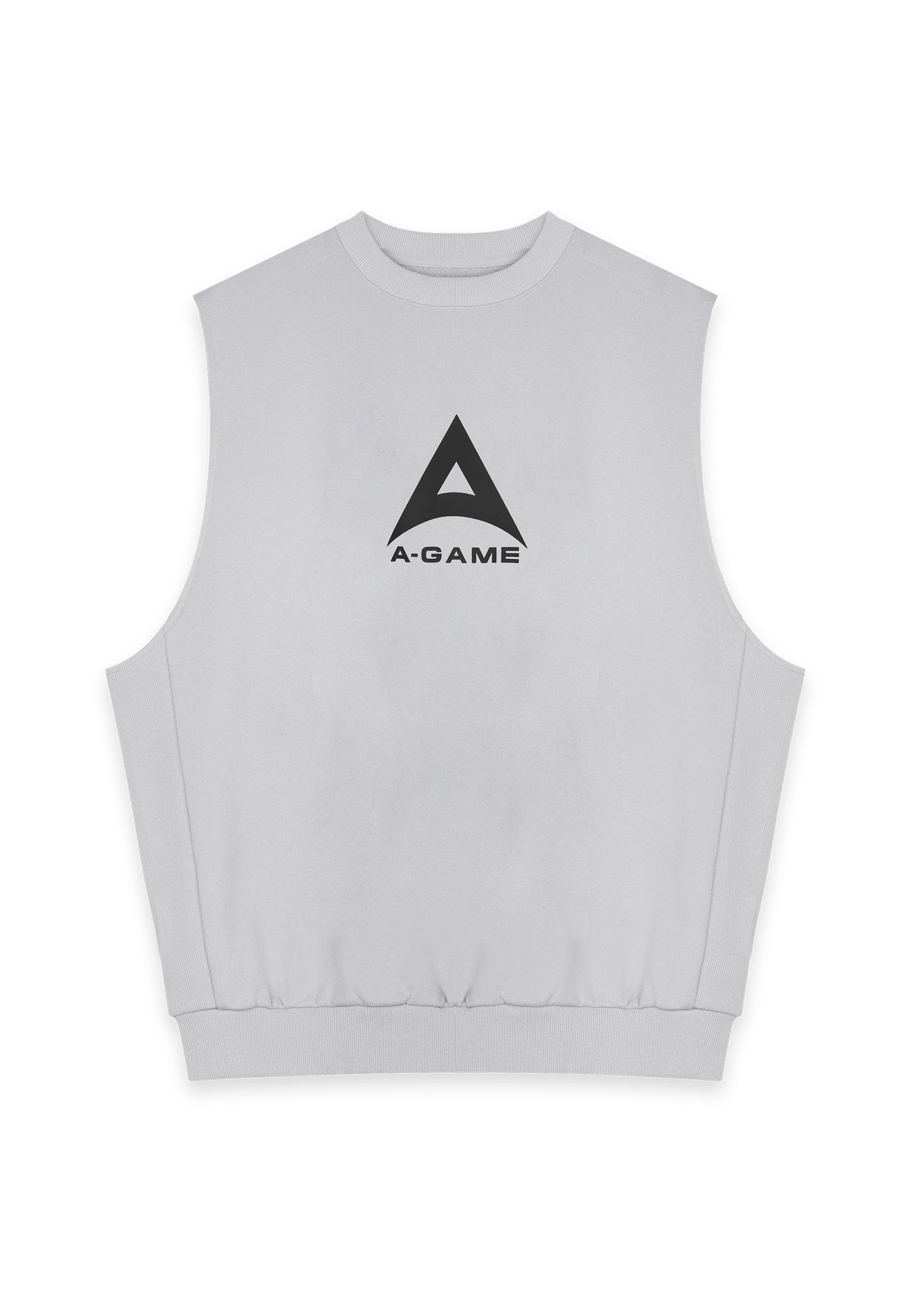 Felpa senza maniche con grafica Bring Your A-Game da uomo - Grigio acciaio