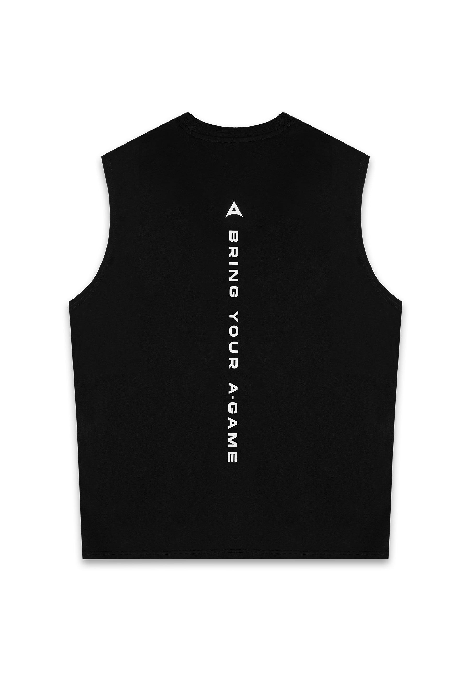 Maglietta senza maniche grafica Bring Your A-Game da uomo - nera