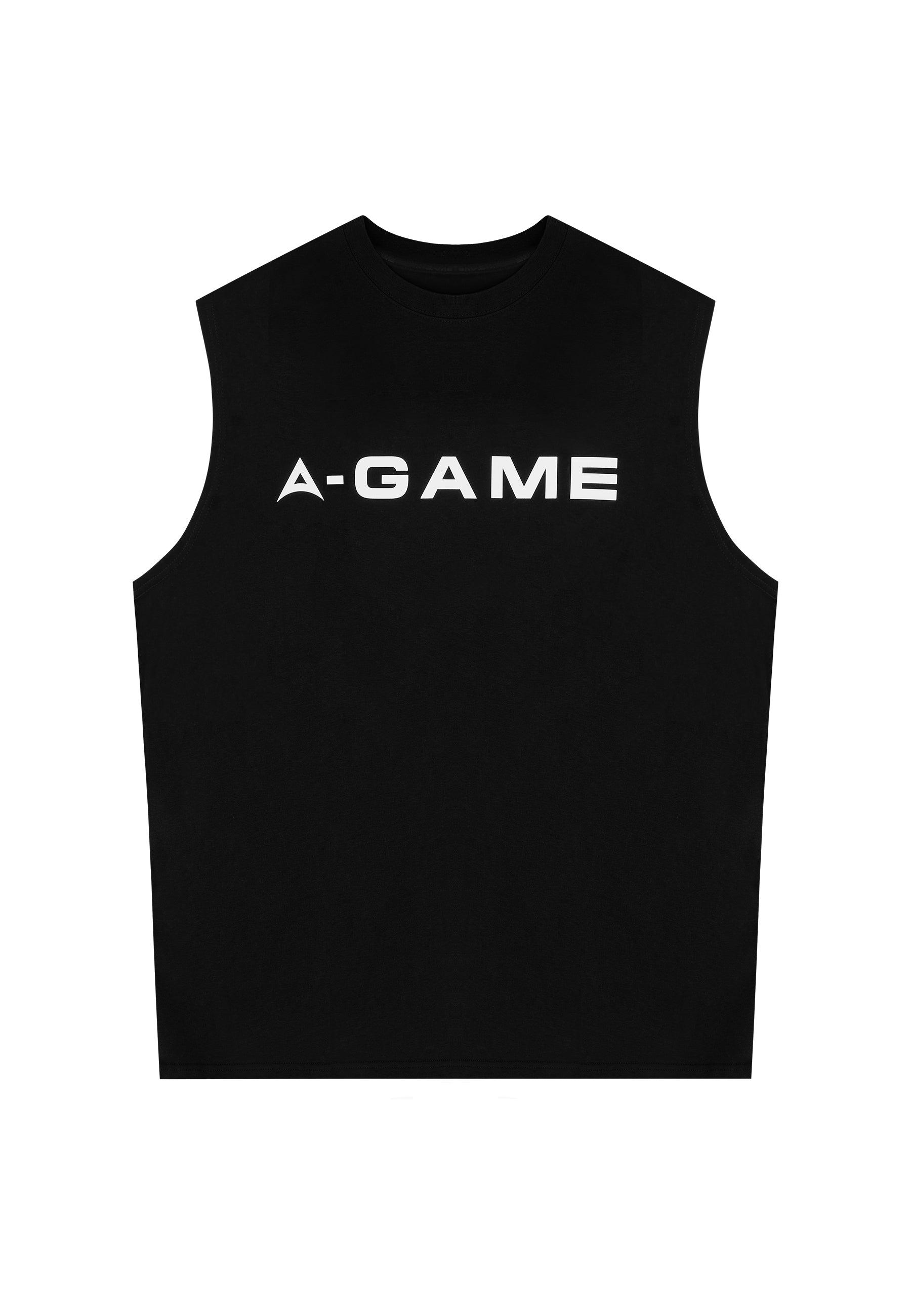Maglietta senza maniche grafica Bring Your A-Game da uomo - nera