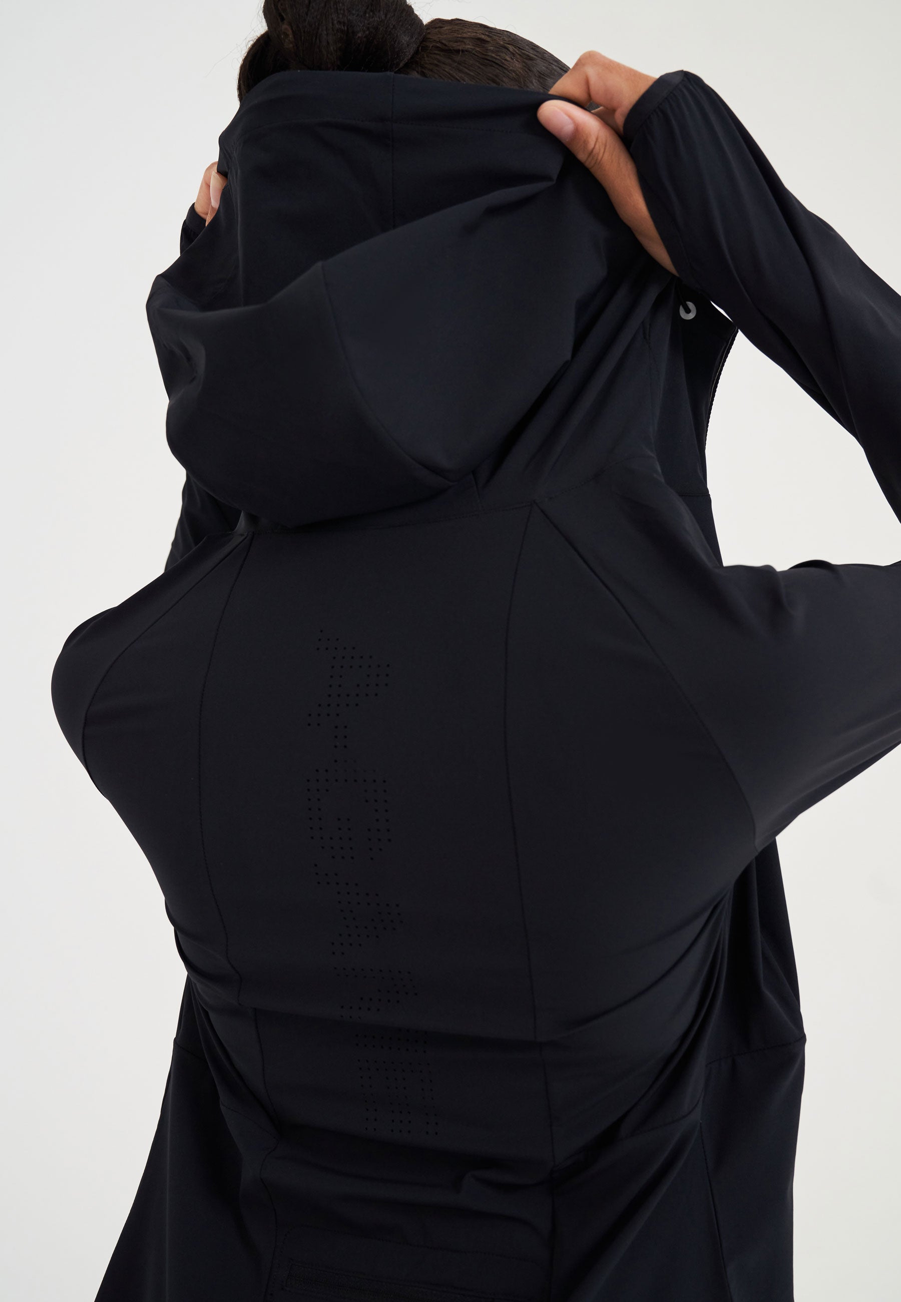 Giacca da corsa aderente leggera A-Game da donna - Nera/Argento