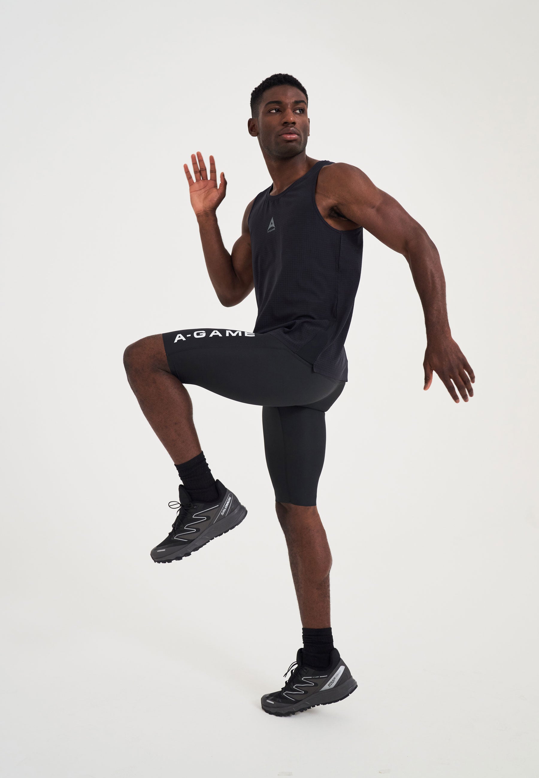 Gilet da allenamento in rete A-Game da uomo - Nero