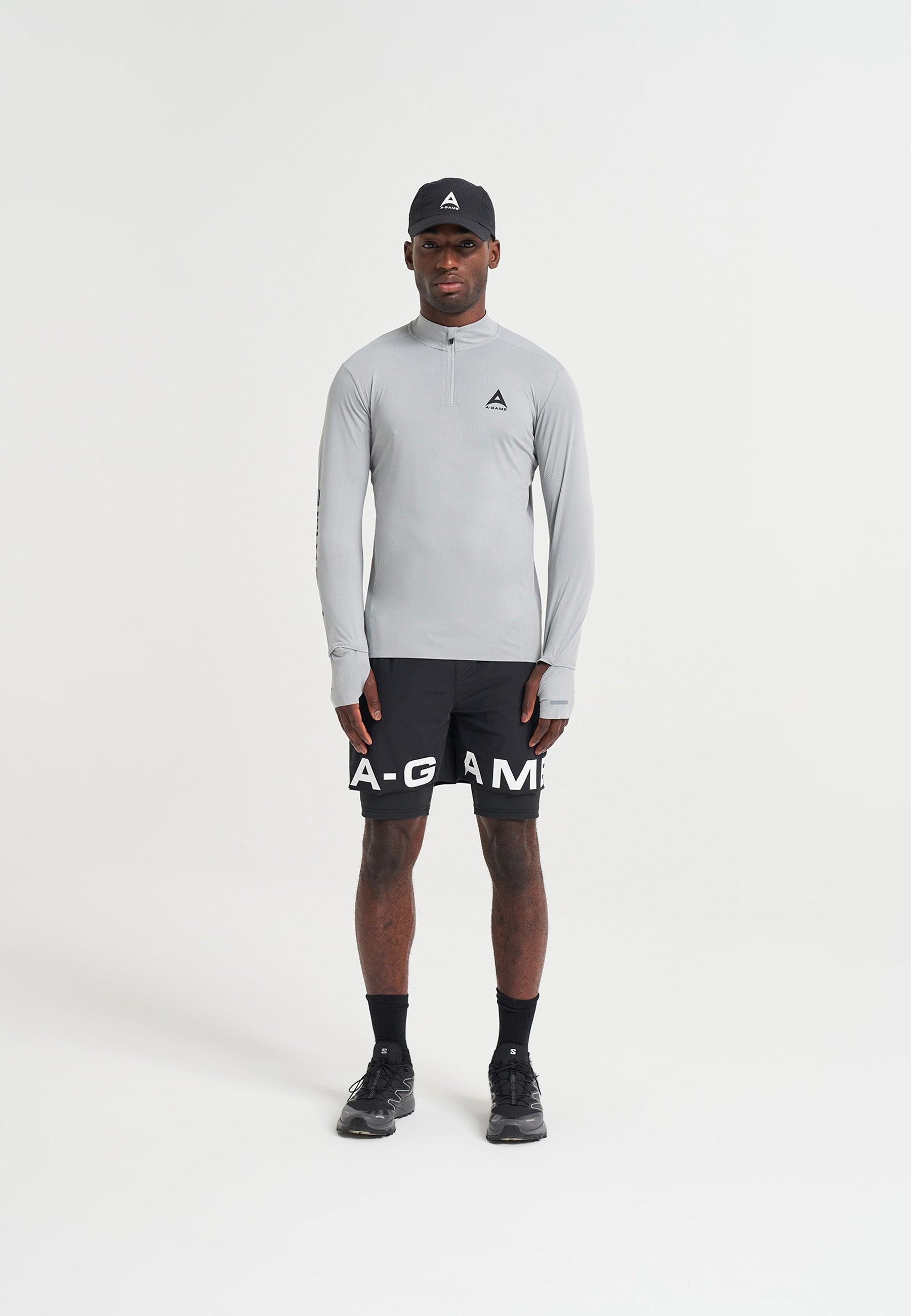 Pantaloncini da allenamento 2 in 1 A-Game da uomo - neri