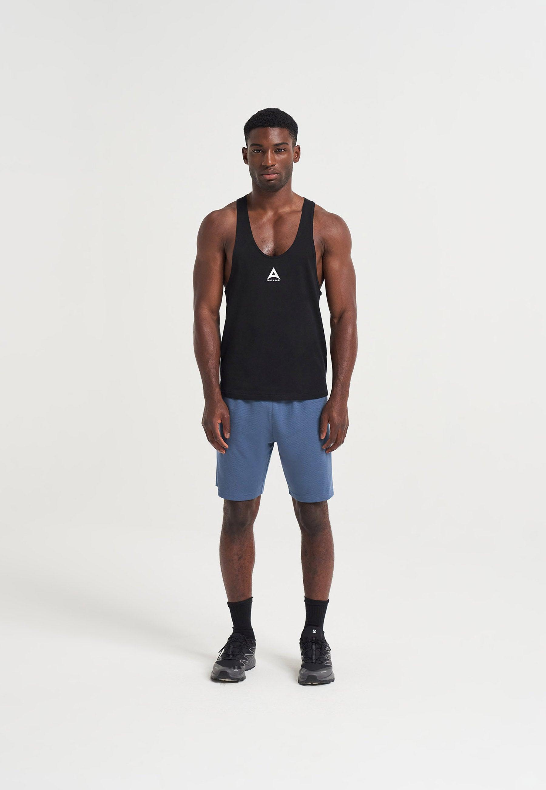 Pantaloncini da basket da uomo con logo A-Game - Blu oceano