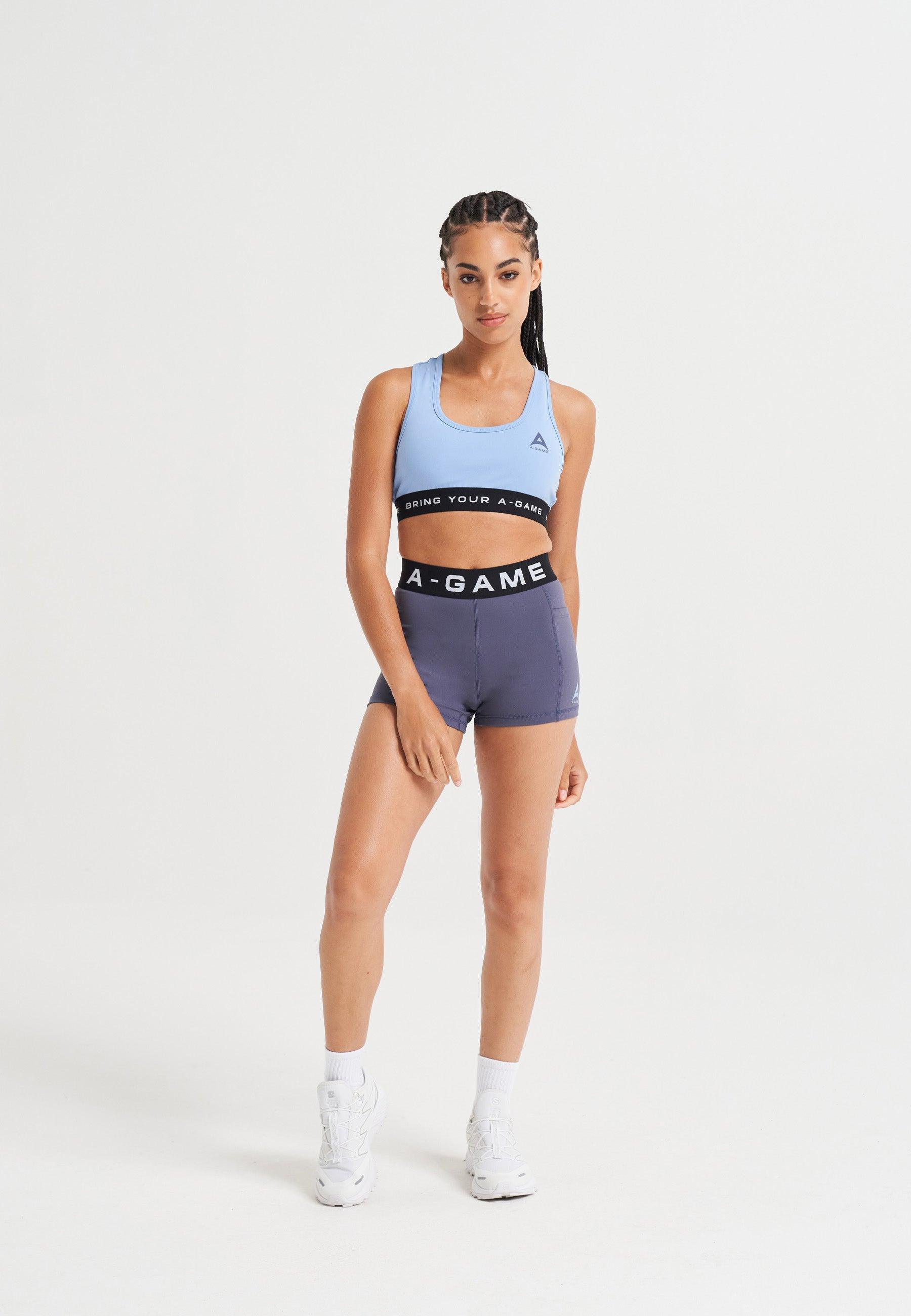 SOUTIEN-GORGE D'ENTRAÎNEMENT AVEC LOGO A-GAME POUR FEMME - BLEU