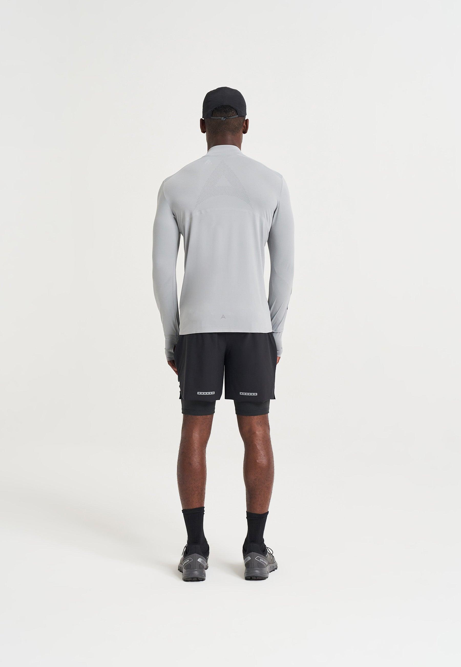 HAUT D'ENTRAÎNEMENT À MANCHES LONGUES A-GAME PERFORMANCE POUR HOMMES - GRIS ACIER