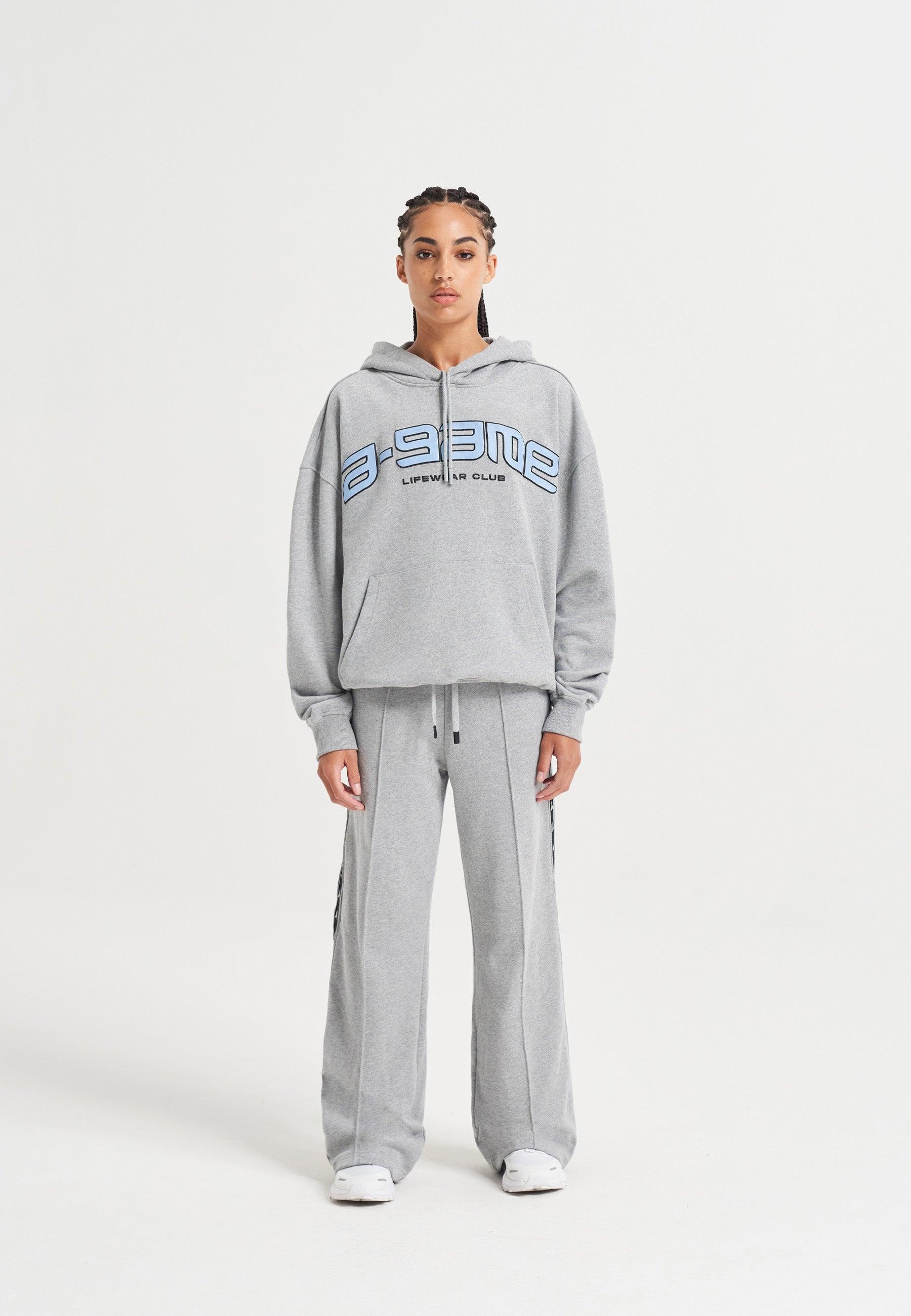SWEAT À CAPUCHE GRAPHIQUE A-GAME ROTATE LOGO POUR FEMME - GRIS CHINÉ