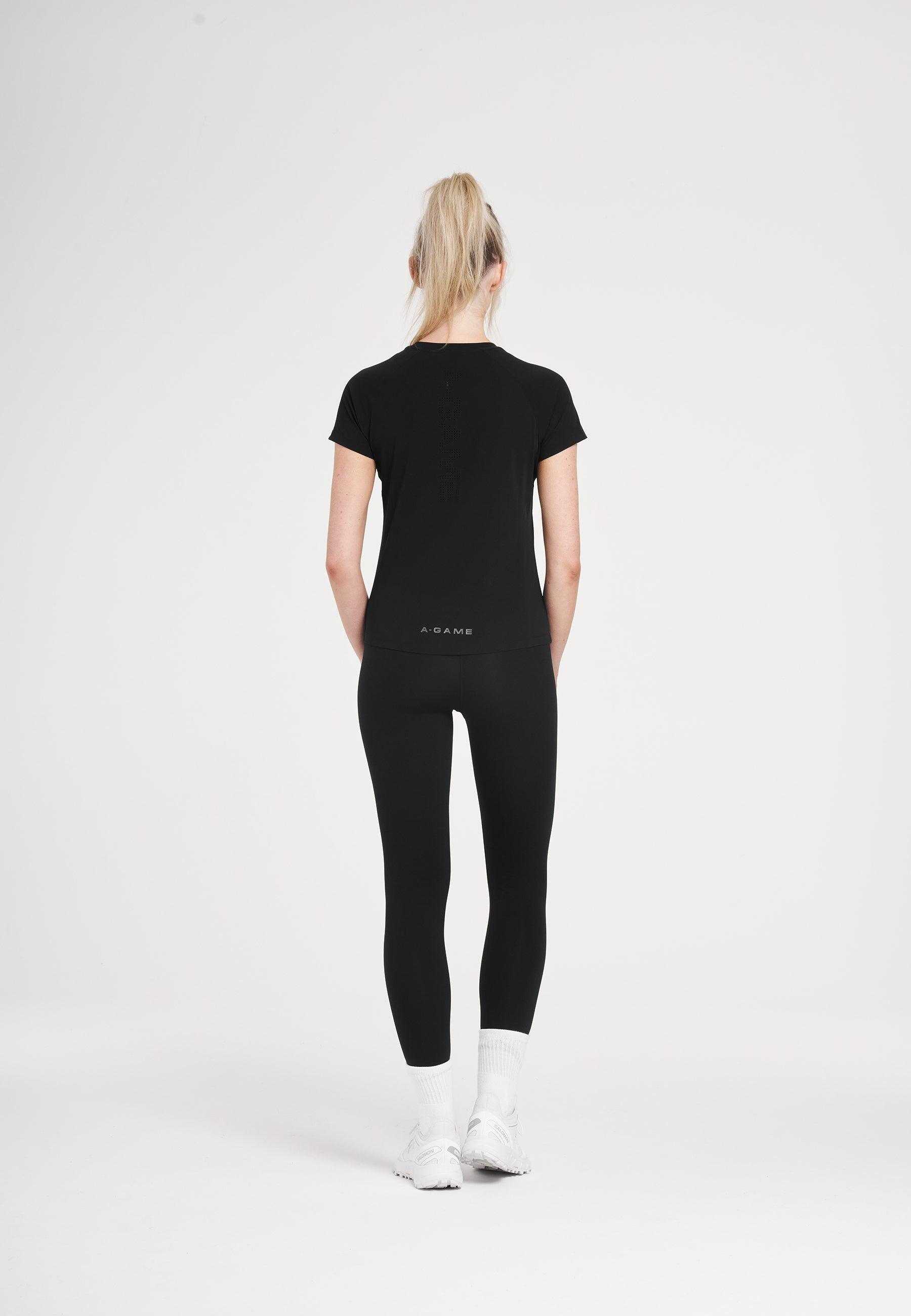 Maglia da allenamento a maniche corte A-Game da donna - Nera