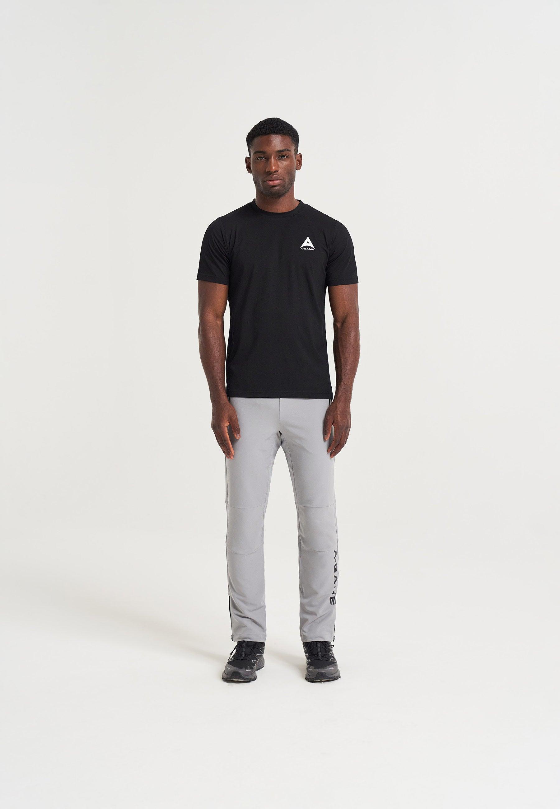 T-shirt da uomo con logo grafico A-Game Star - Nera