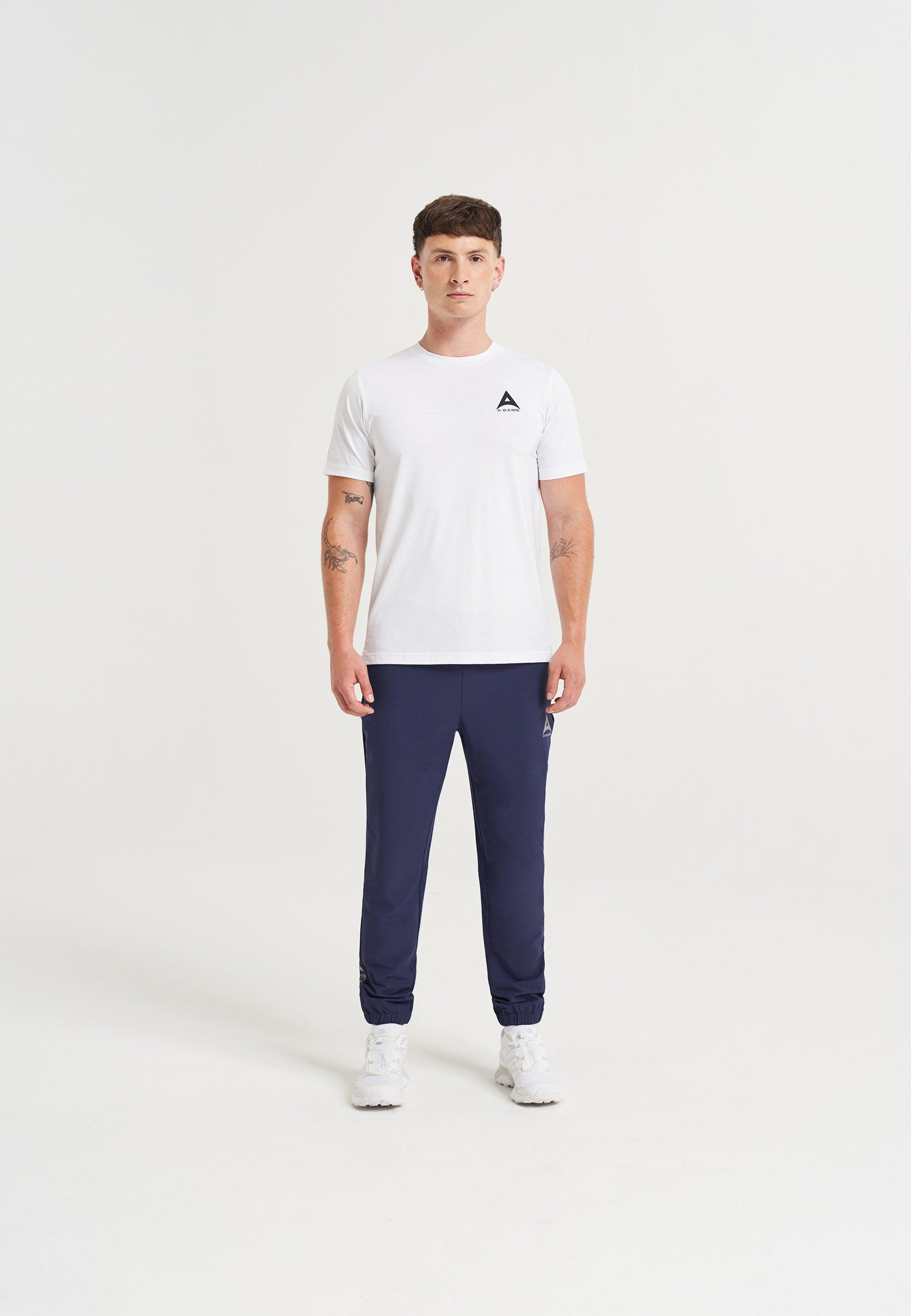 T-SHIRT AVEC LOGO GRAPHIQUE A-GAME STAR POUR HOMMES - BLANC
