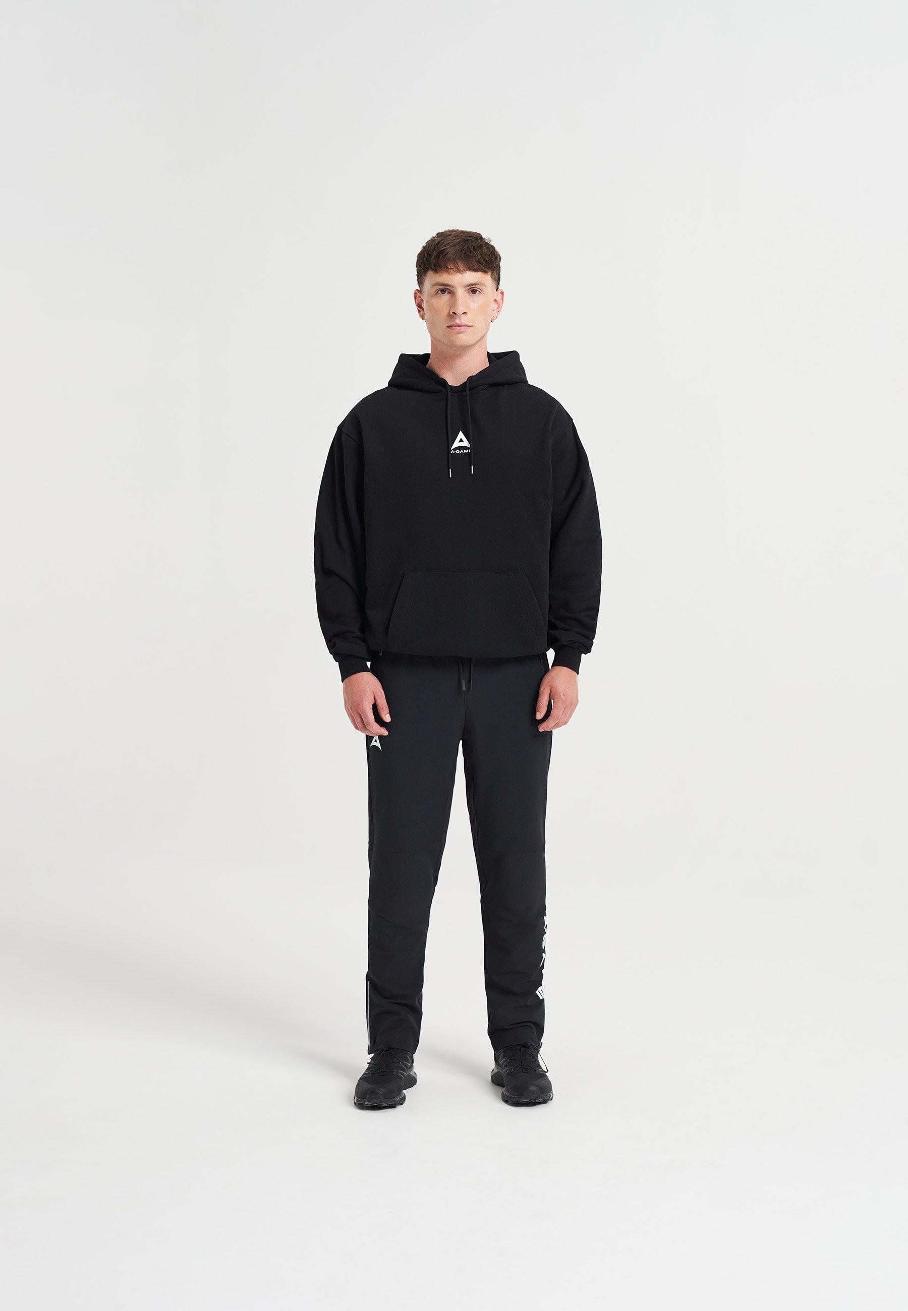 PANTALON ZIPPÉ D'ENTRAÎNEMENT A-GAME POUR HOMMES - NOIR