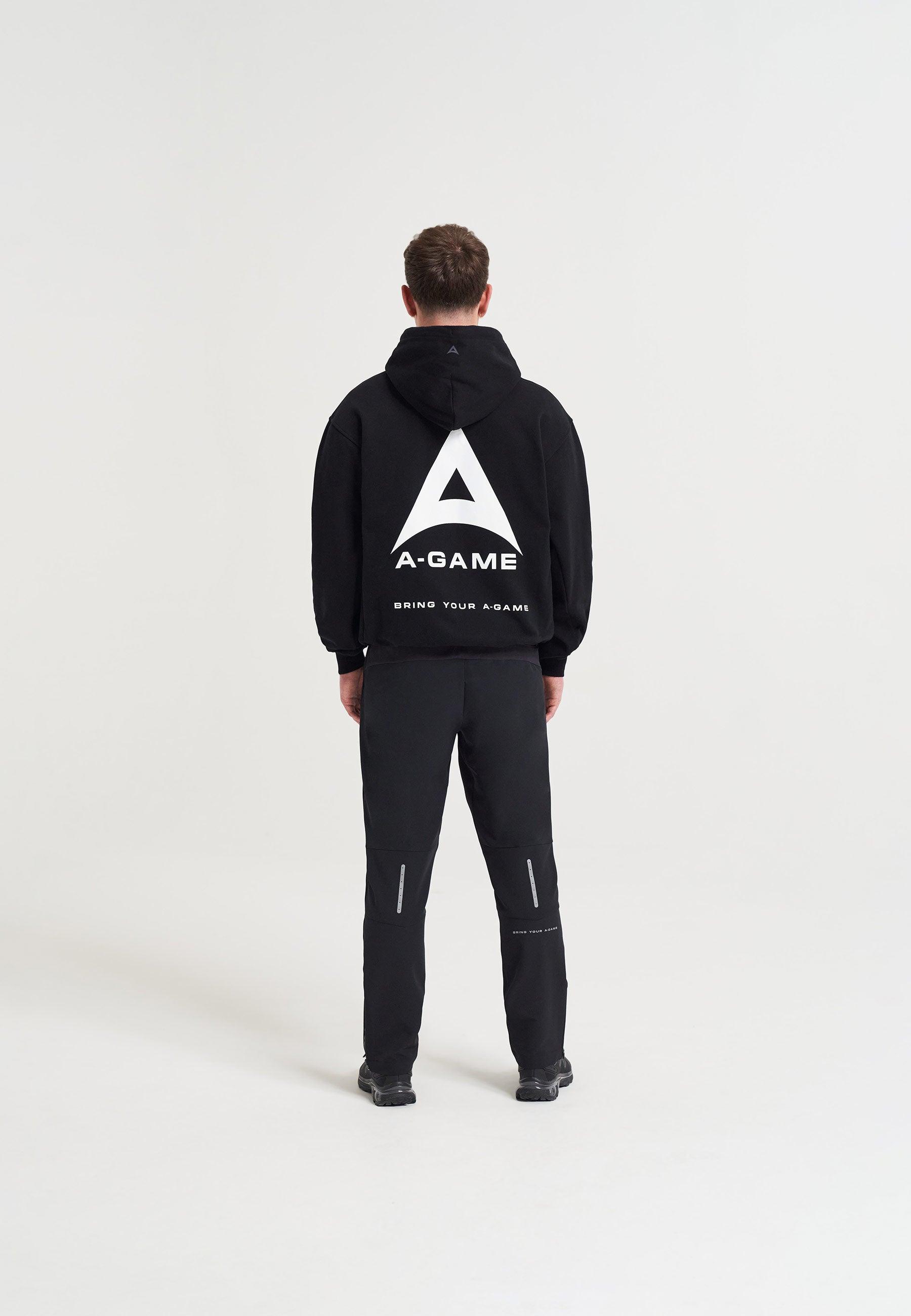 PANTALON ZIPPÉ D'ENTRAÎNEMENT A-GAME POUR HOMMES - NOIR