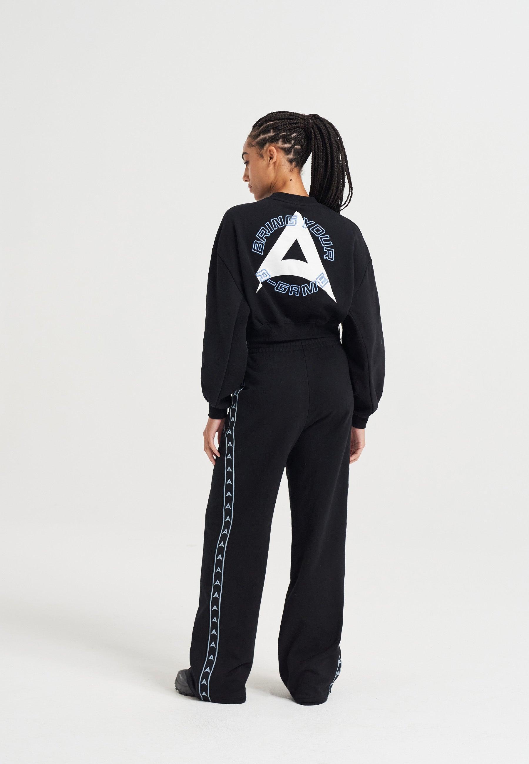 Felpa corta Bring Your A-Game da donna - Nera