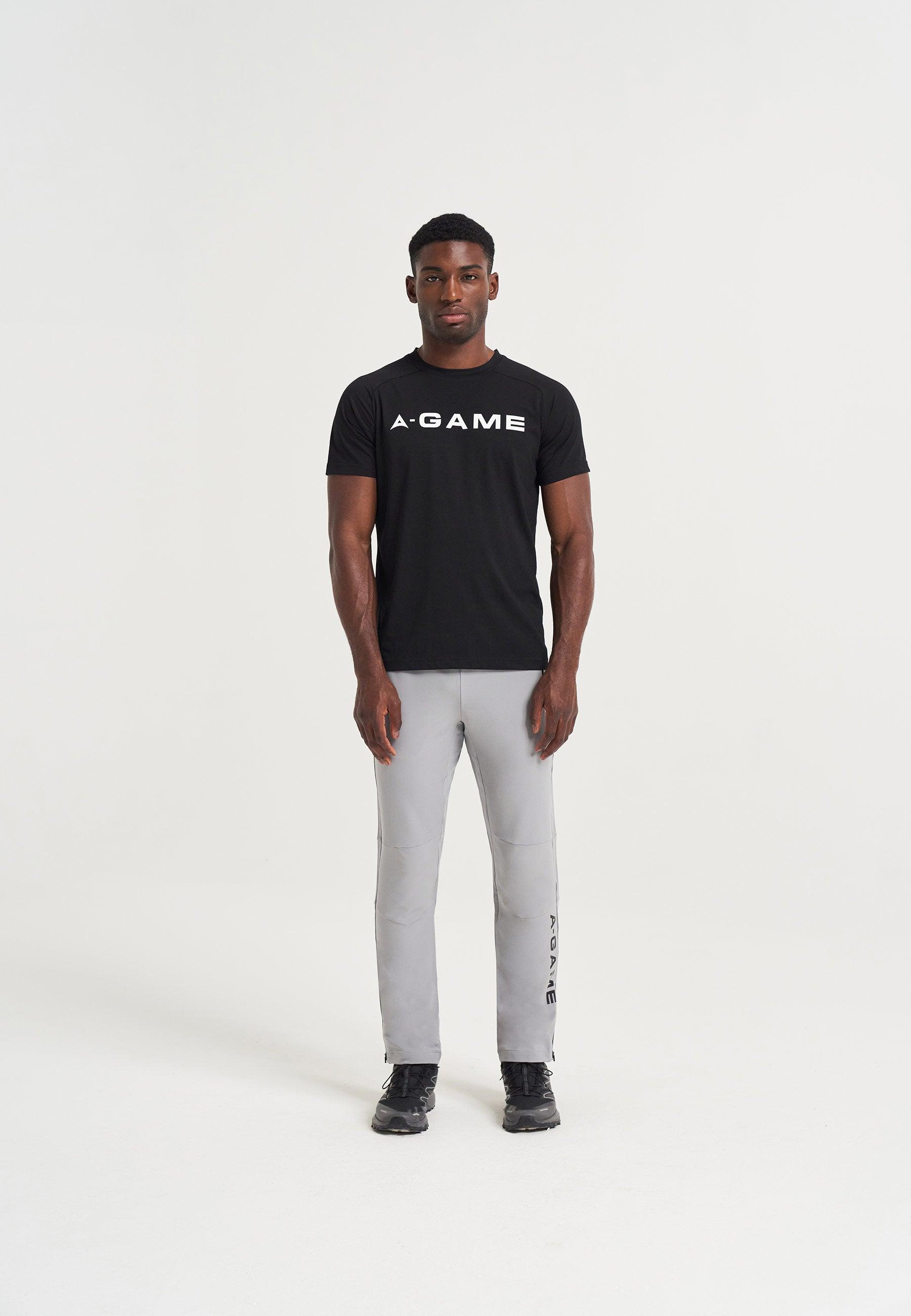 T-SHIRT AVEC LOGO GRAPHIQUE POUR HOMMES APPORTEZ VOTRE A-GAME - NOIR