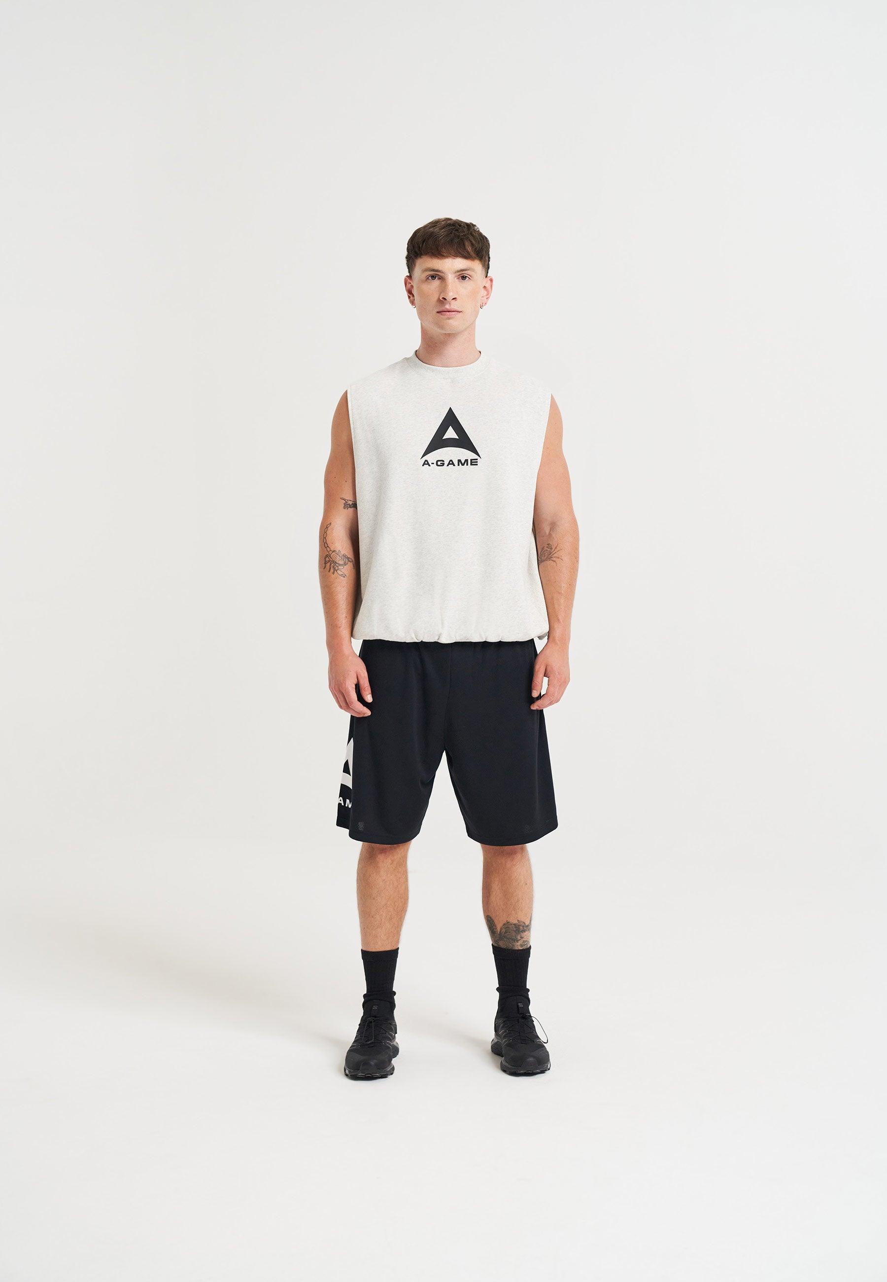 Felpa senza maniche con grafica Bring Your A-Game da uomo - Snow Marl