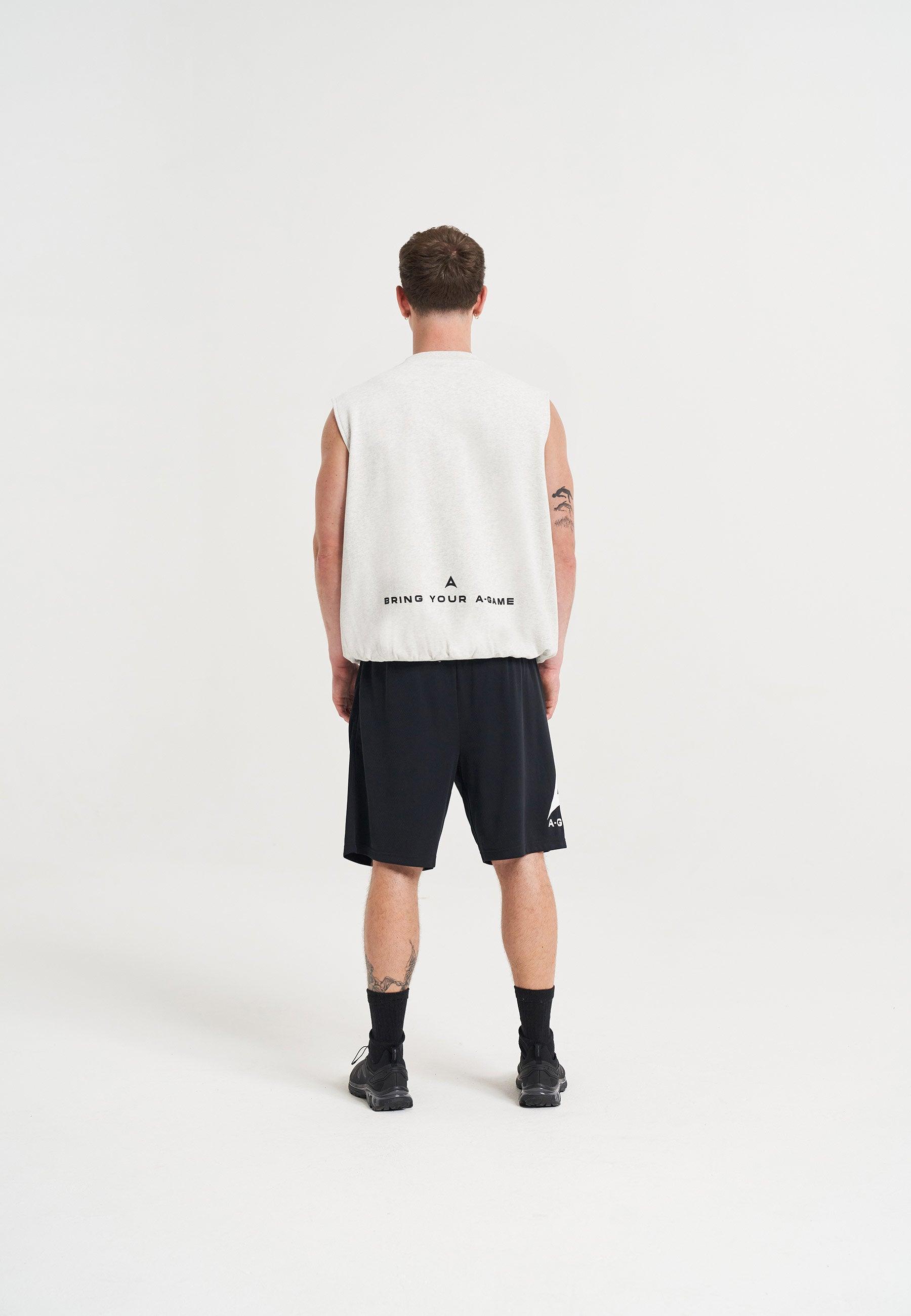 Felpa senza maniche con grafica Bring Your A-Game da uomo - Snow Marl