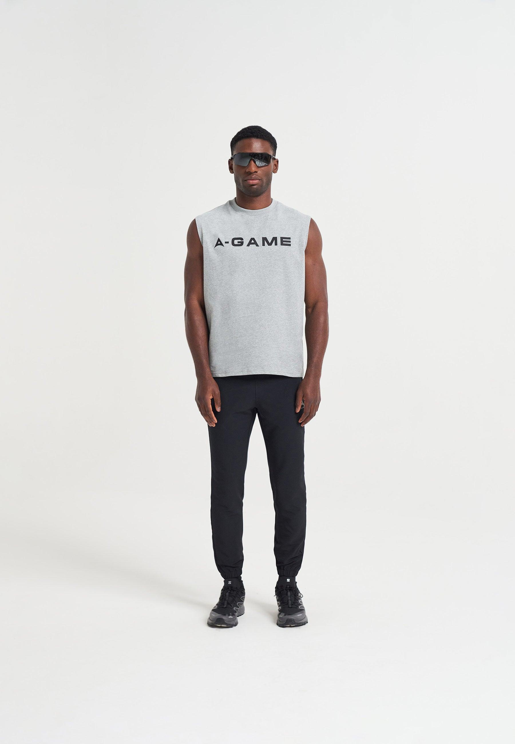 Maglietta senza maniche grafica Bring Your A-Game da uomo - Grigio Marl