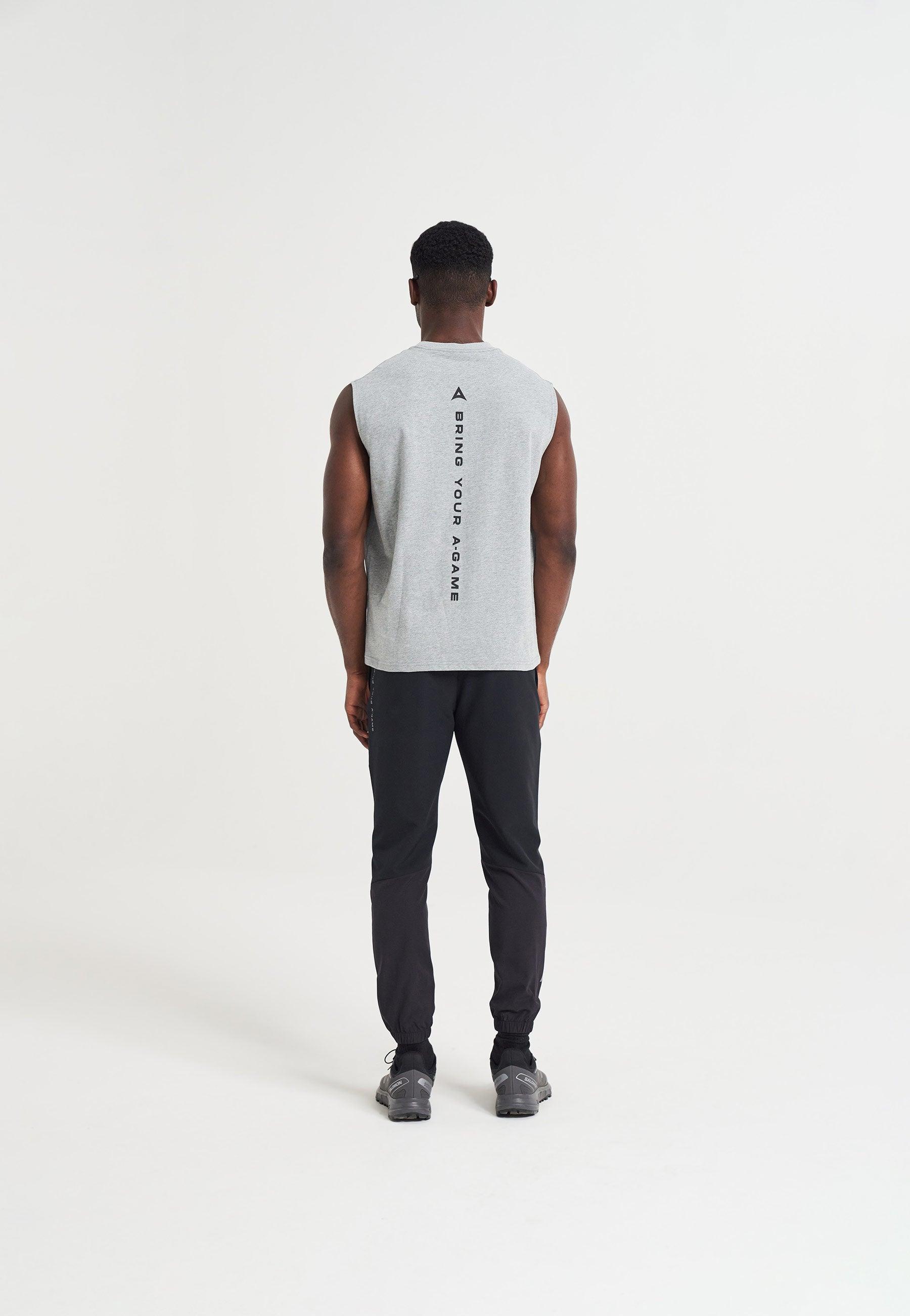 Maglietta senza maniche grafica Bring Your A-Game da uomo - Grigio Marl