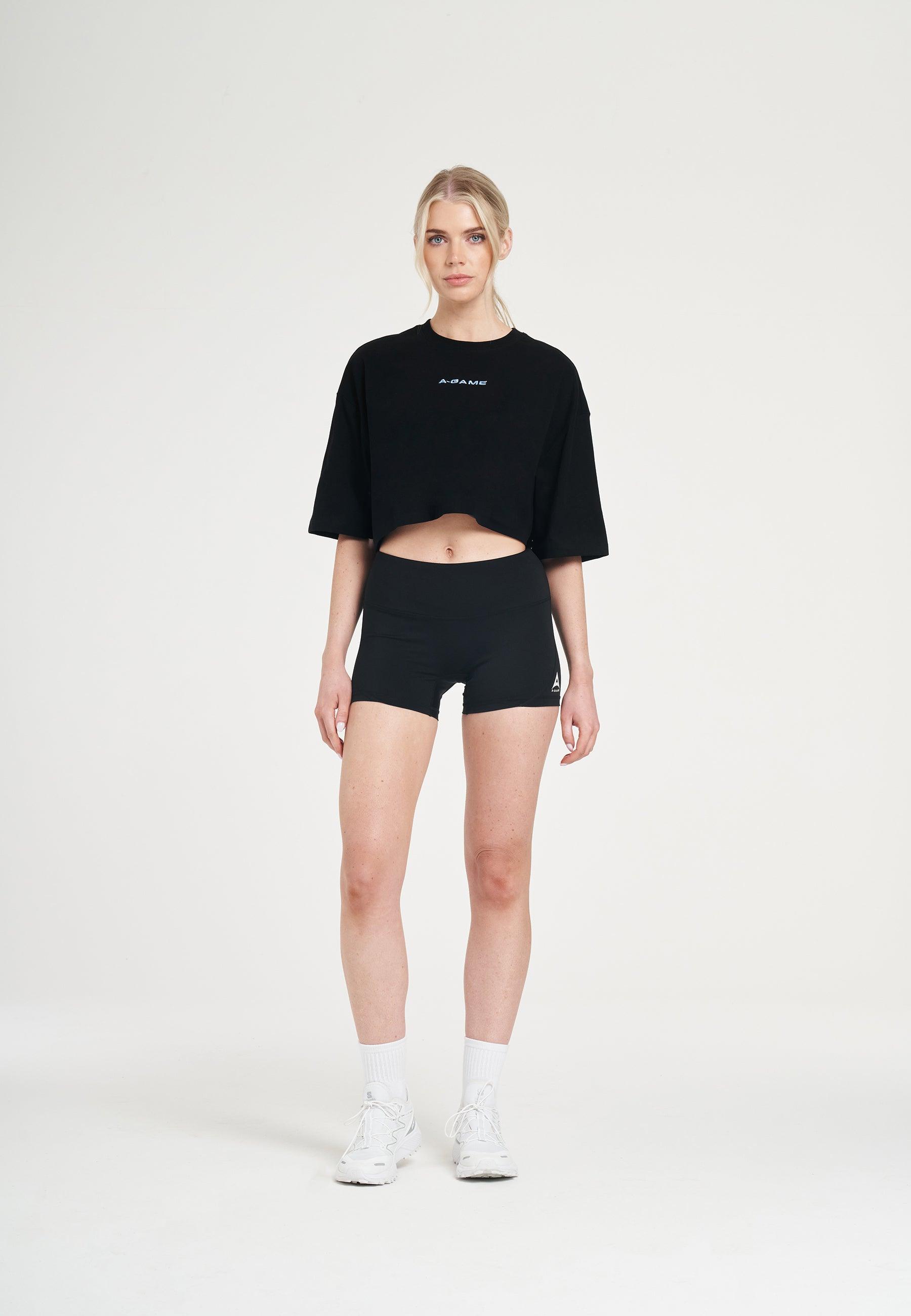 Maglietta corta rilassata Bring Your A-Game da donna - Nera